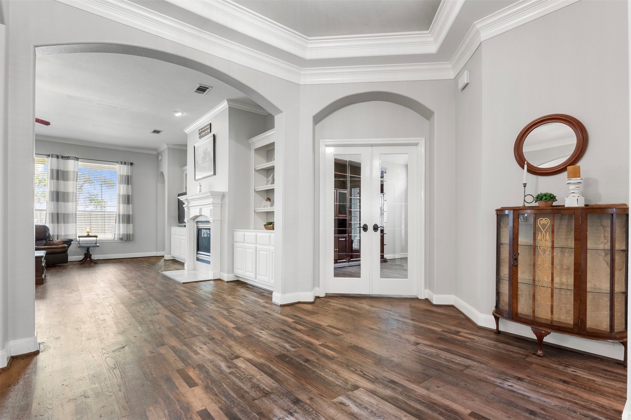 Across the entryway is the Home Office.