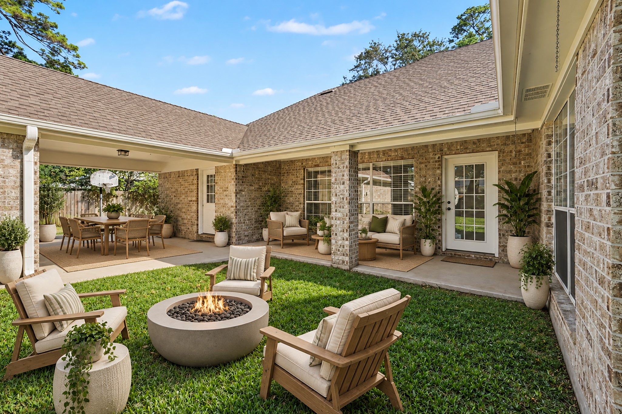 VIRTUALLY STAGED BACKYARD PATIO AREA