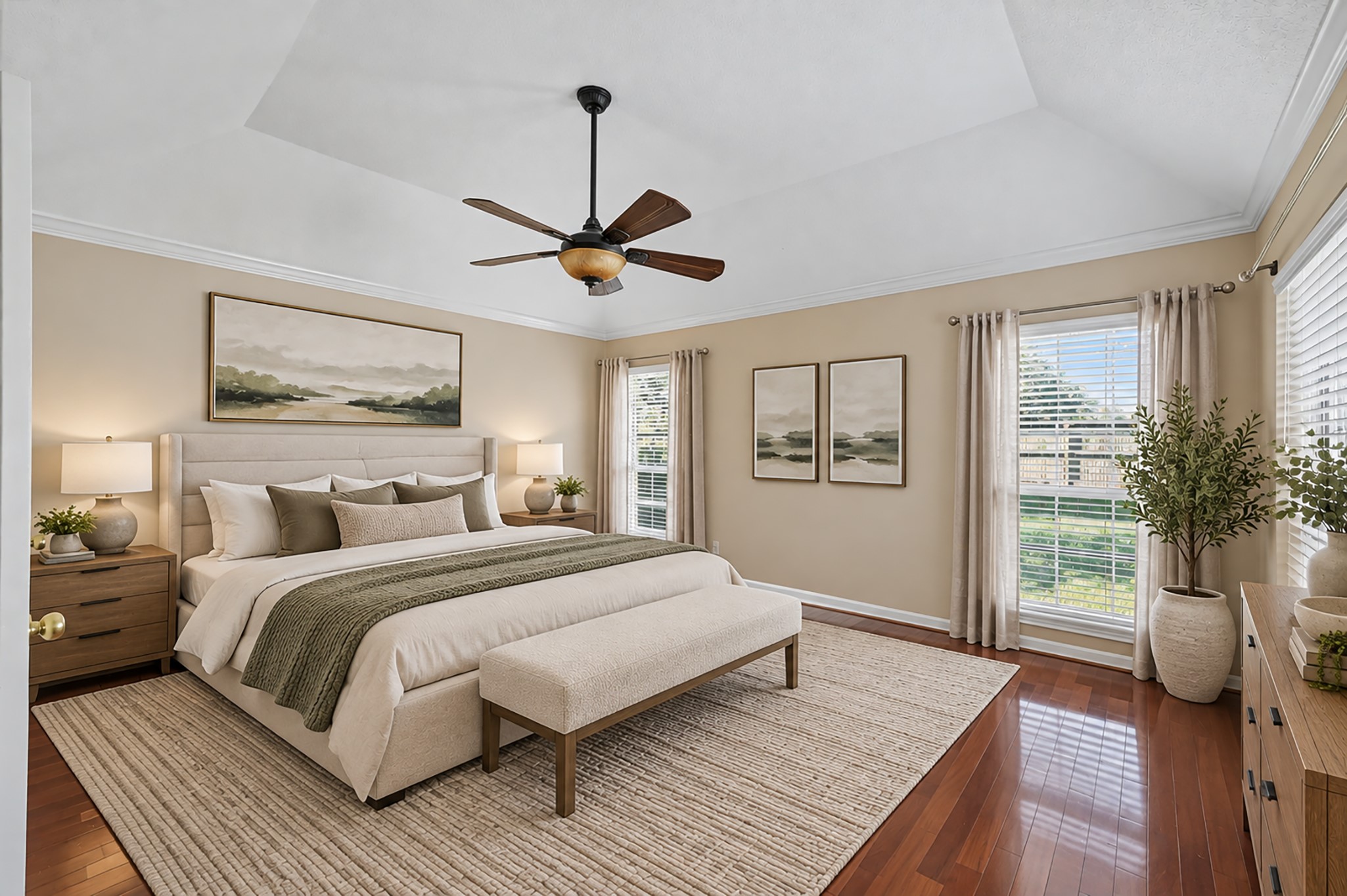 VIRTUALLY STAGED PRIMARY BEDROOM
