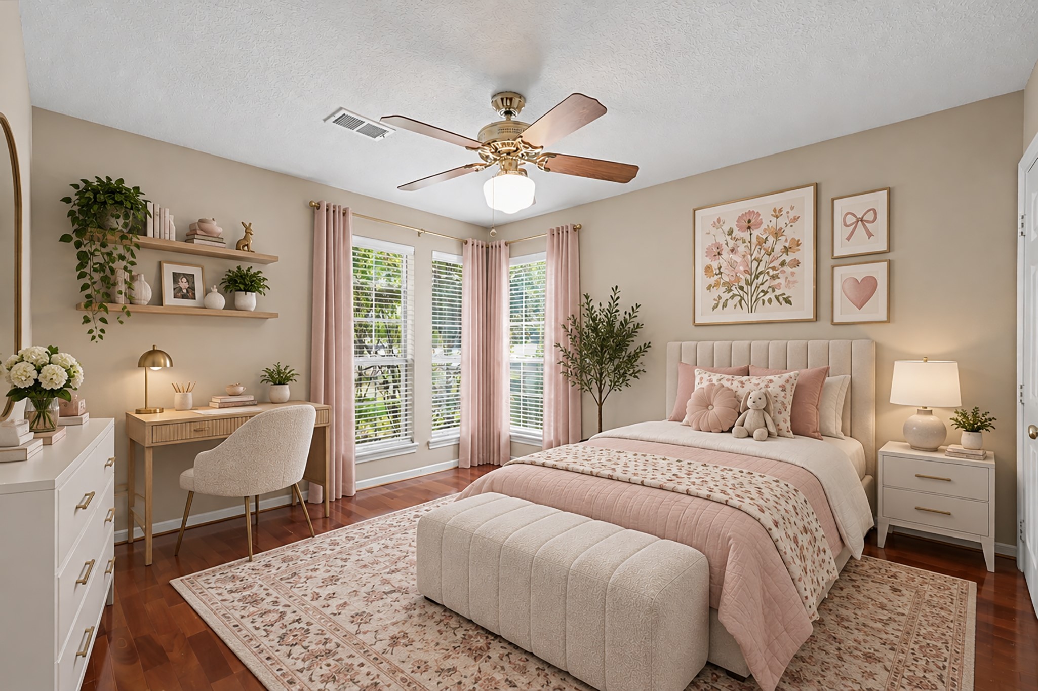 VIRTUALLY STAGED GUEST BEDROOM