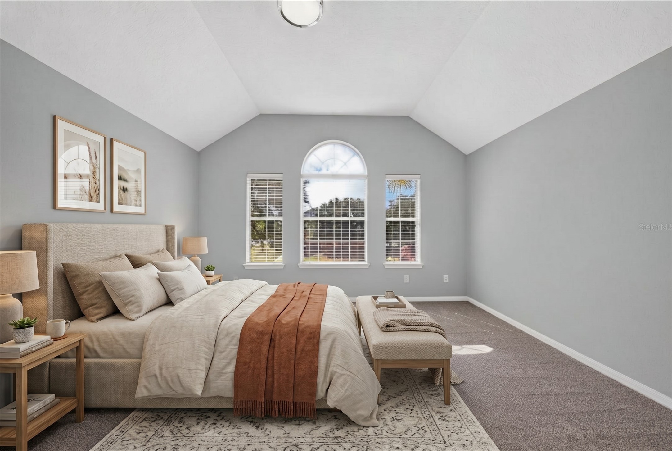 Generously sized and filled with soft, natural light, this peaceful fourth bedroom offers a comfortable retreat for family members, overnight guests, or a dedicated work-from-home setup.