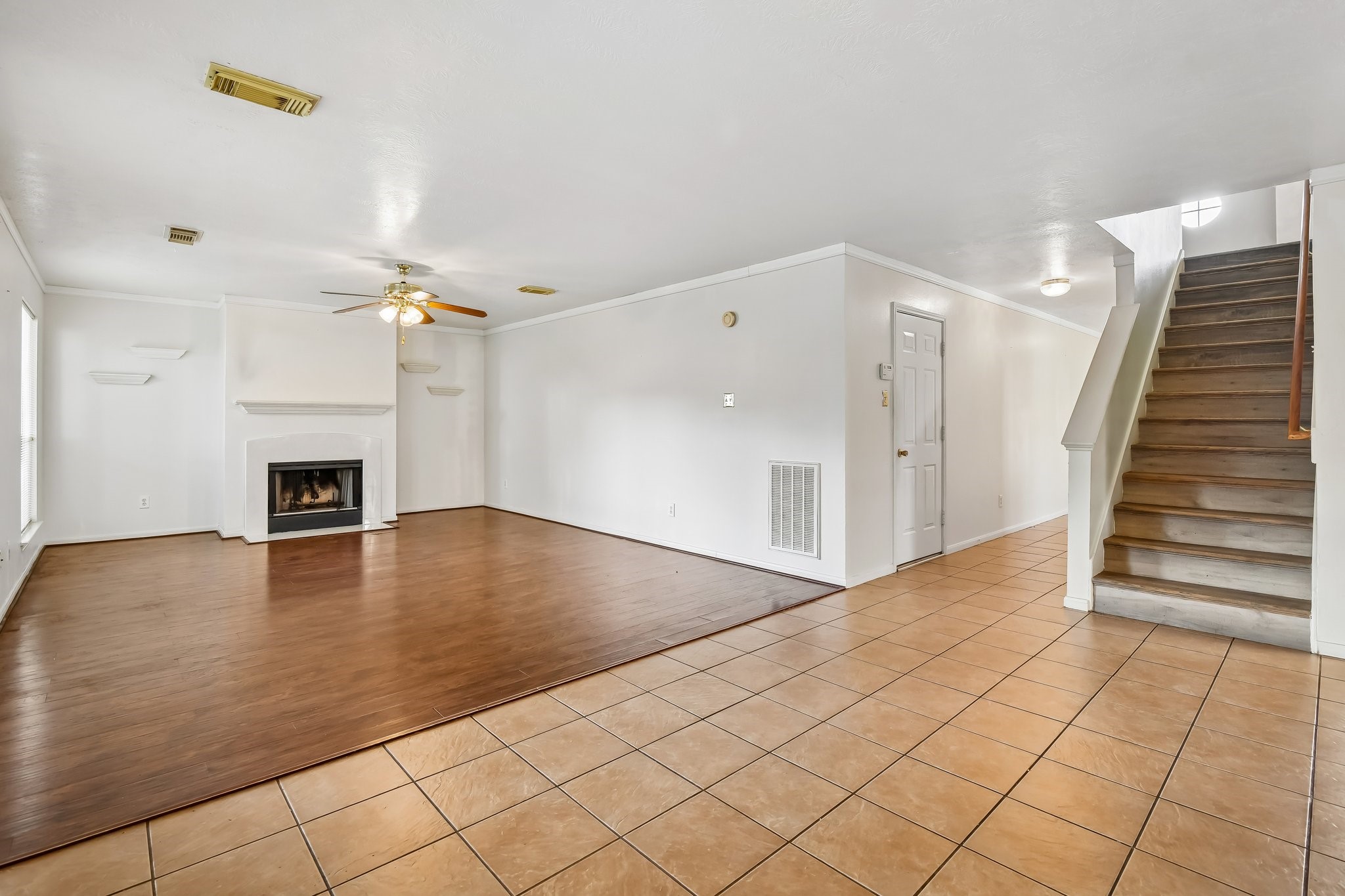 Family room is open to the kitchen & breakfast room.