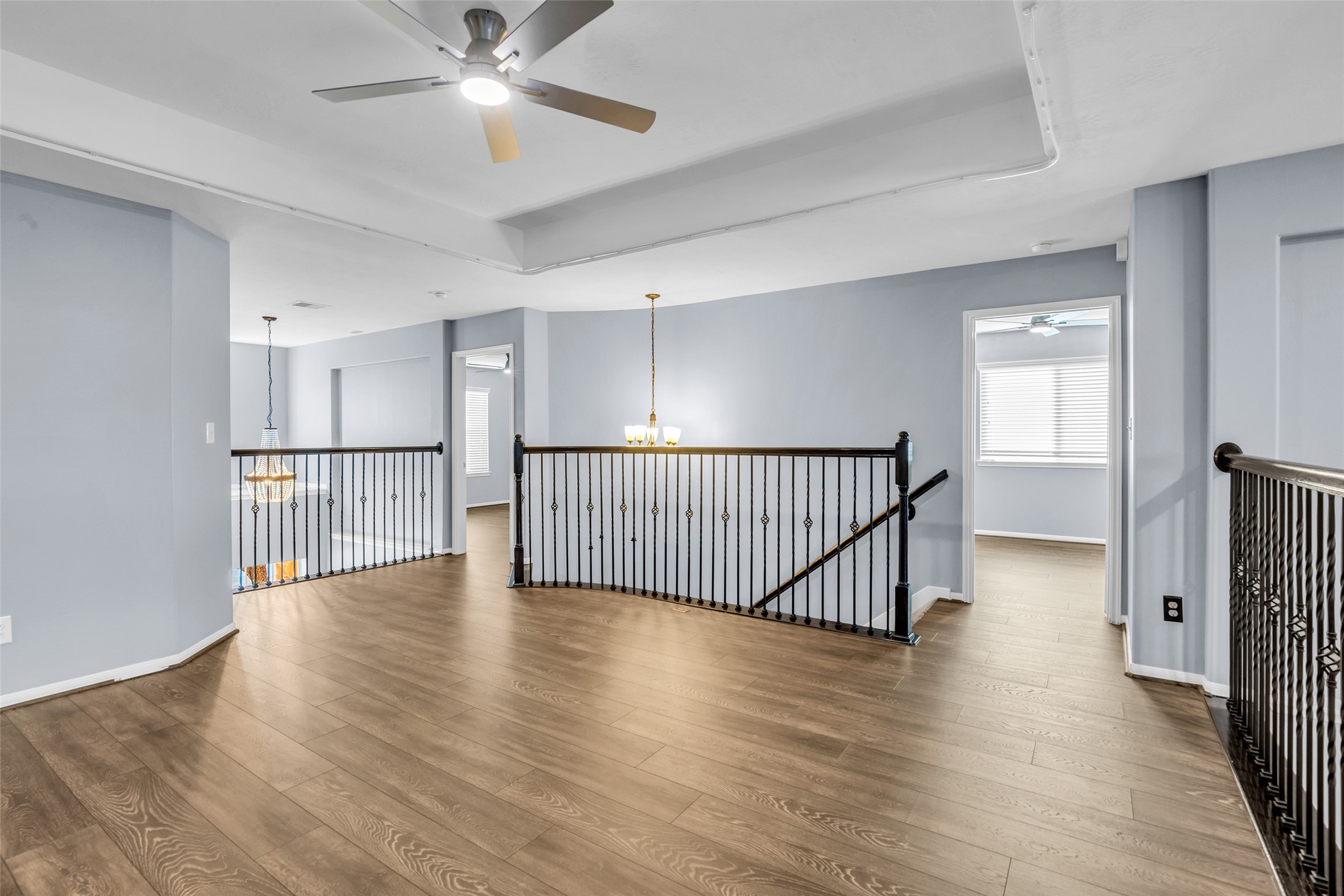 Upstairs secondary bedroom. Total of 3 bedrooms upstairs.