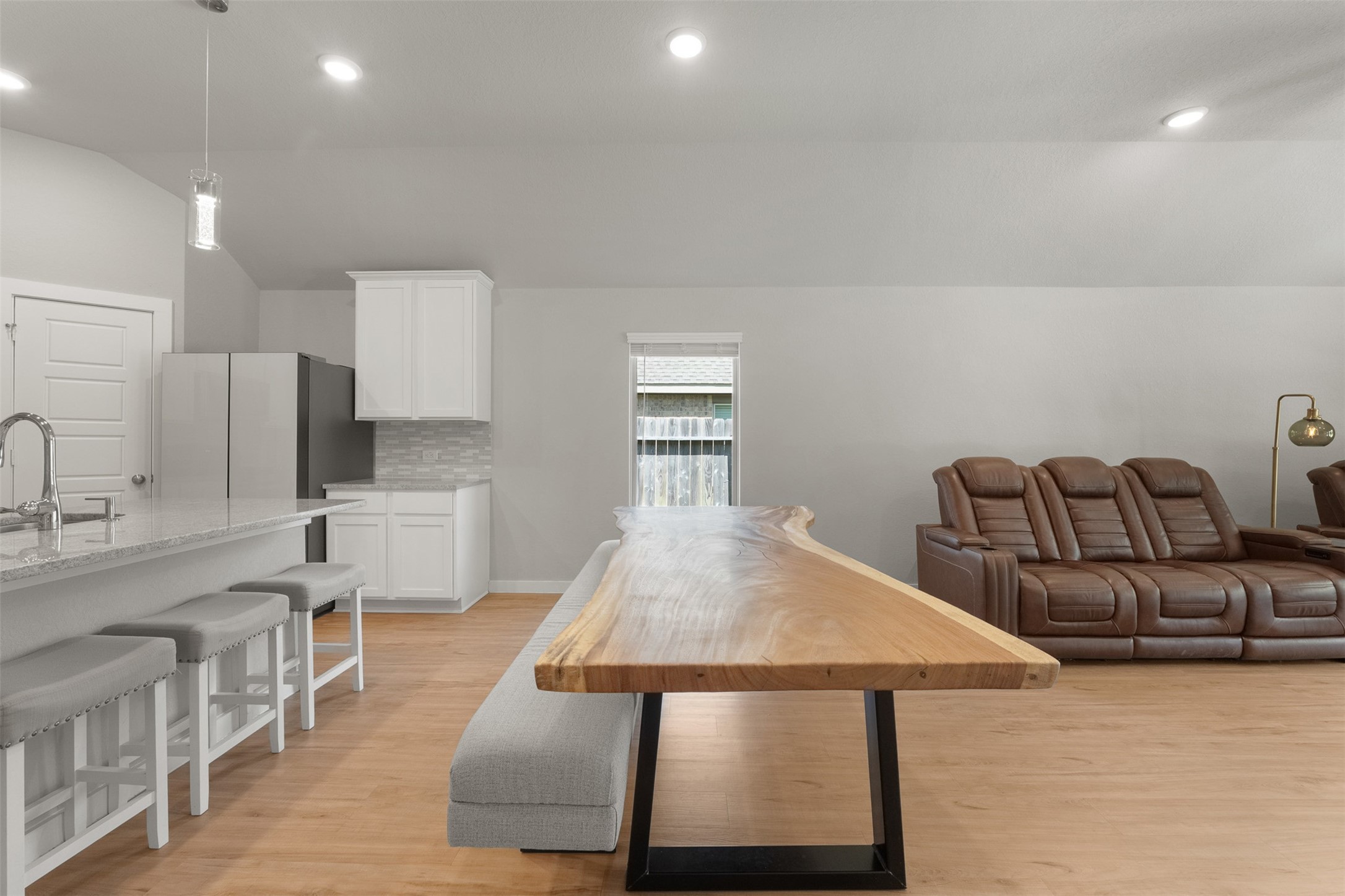 Plenty of room to fit a large table if you prefer a dining table