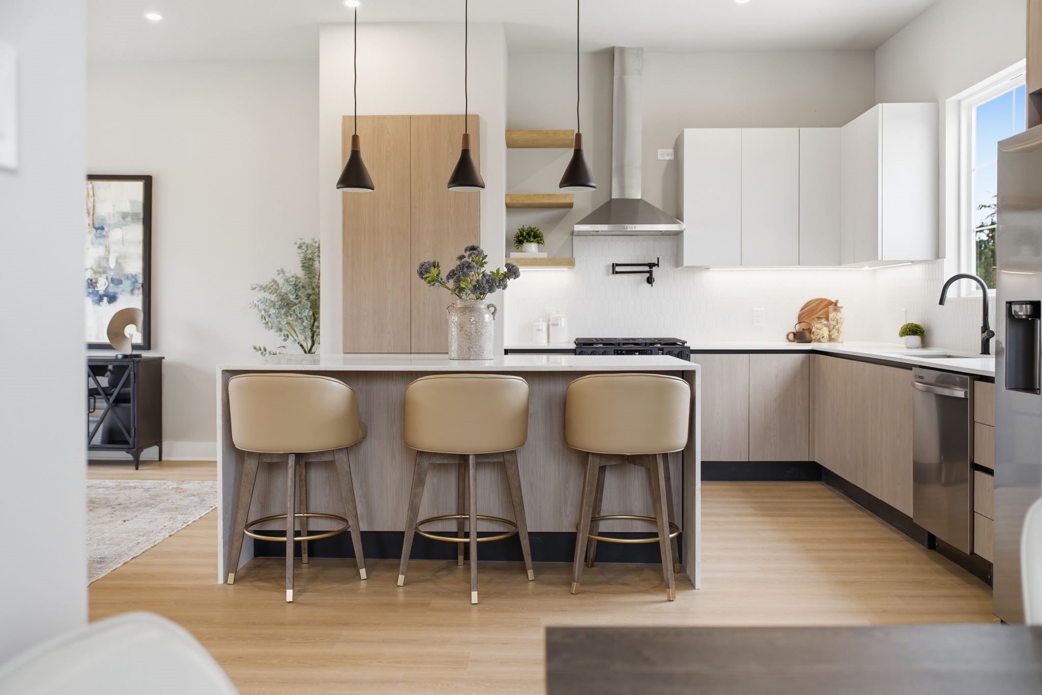 Modern new-construction two & three story homes by Oracle City Homes.