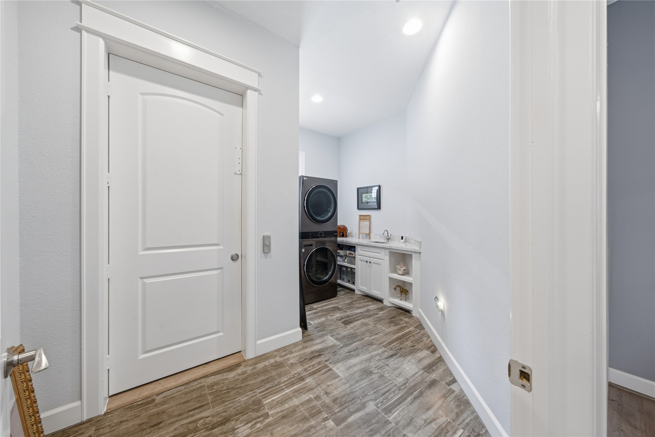 the laundry room, located on the 3rd floor, is spacious and has the elevator access.