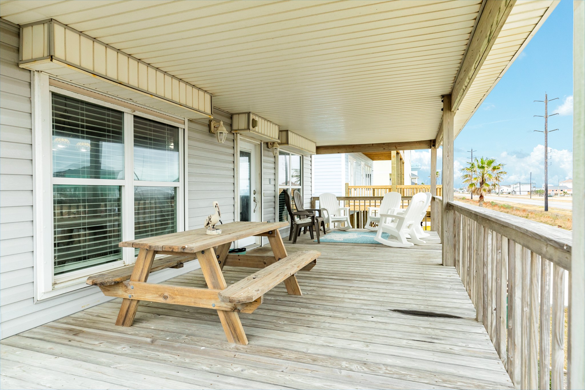 View of the south facing, covered, front porch. View of the south facing, covered, front porch.