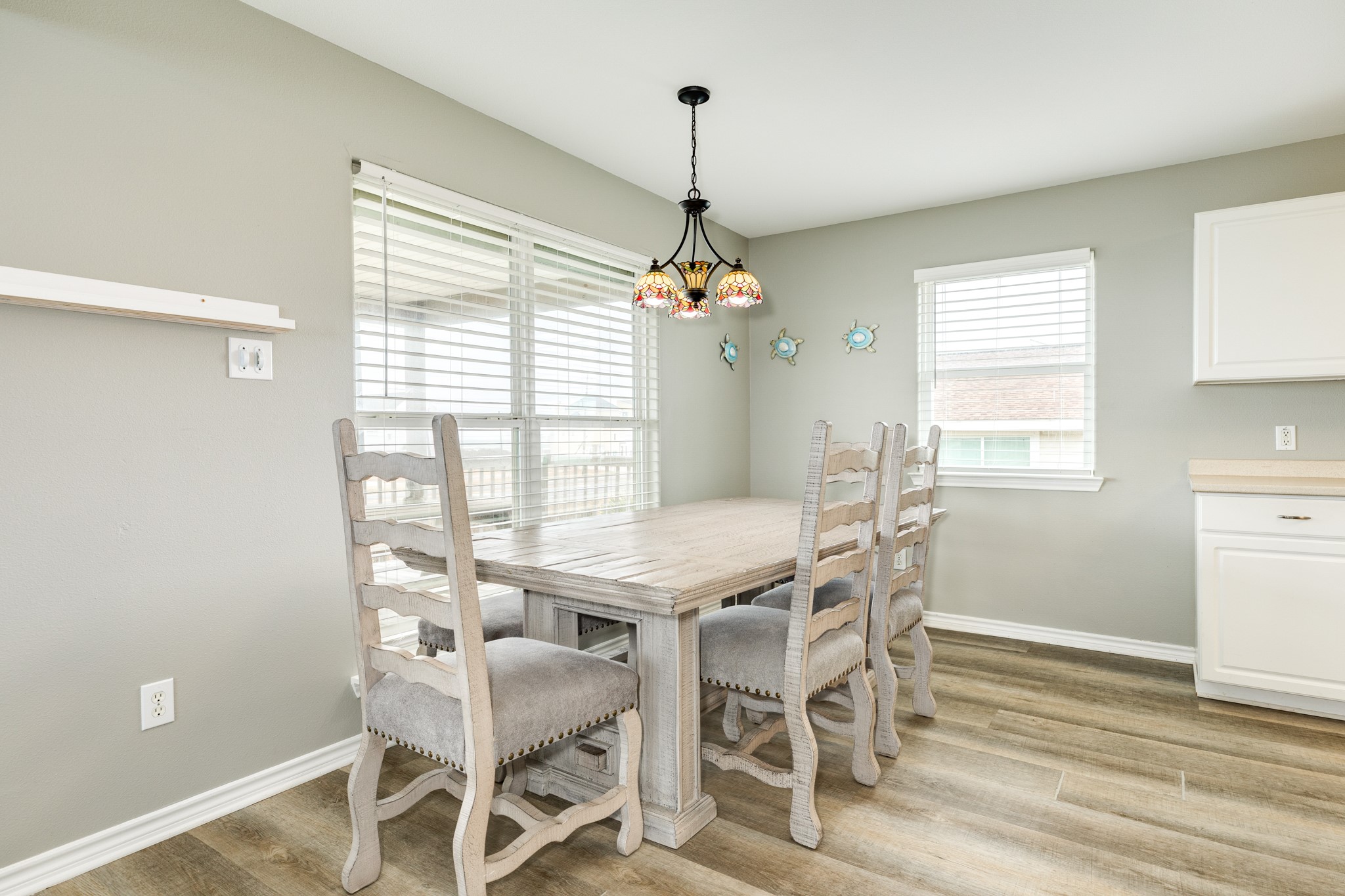 LVP flooring throughout home for ease in maintenance and consistent look throughout the home.