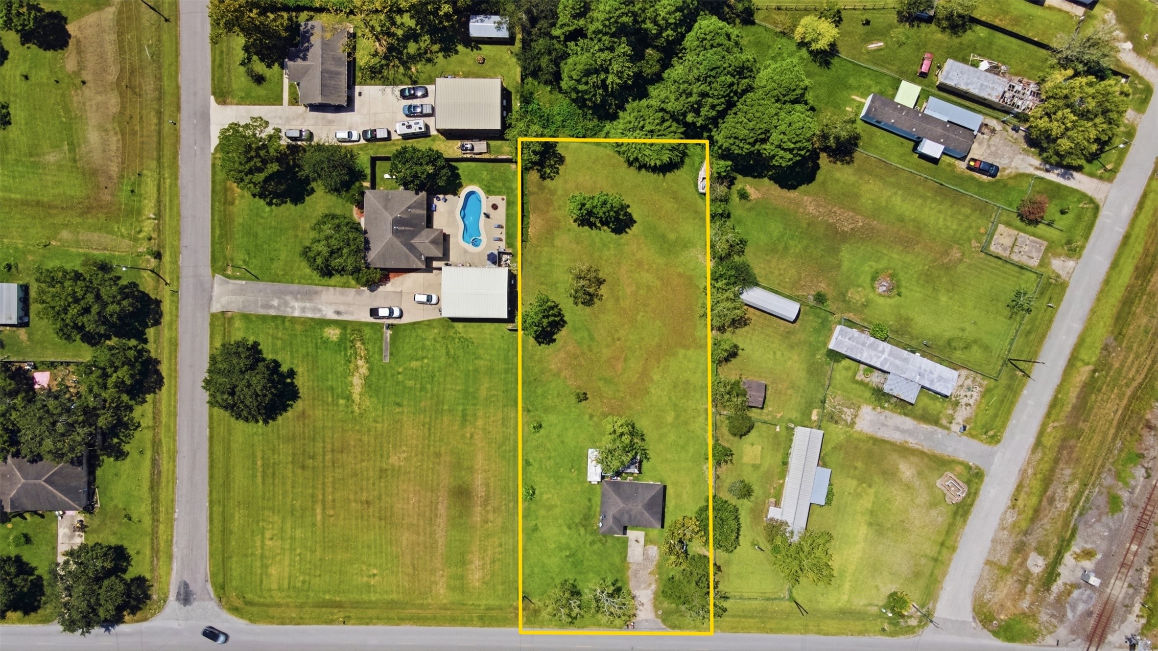 Large lot, over an acre of land.