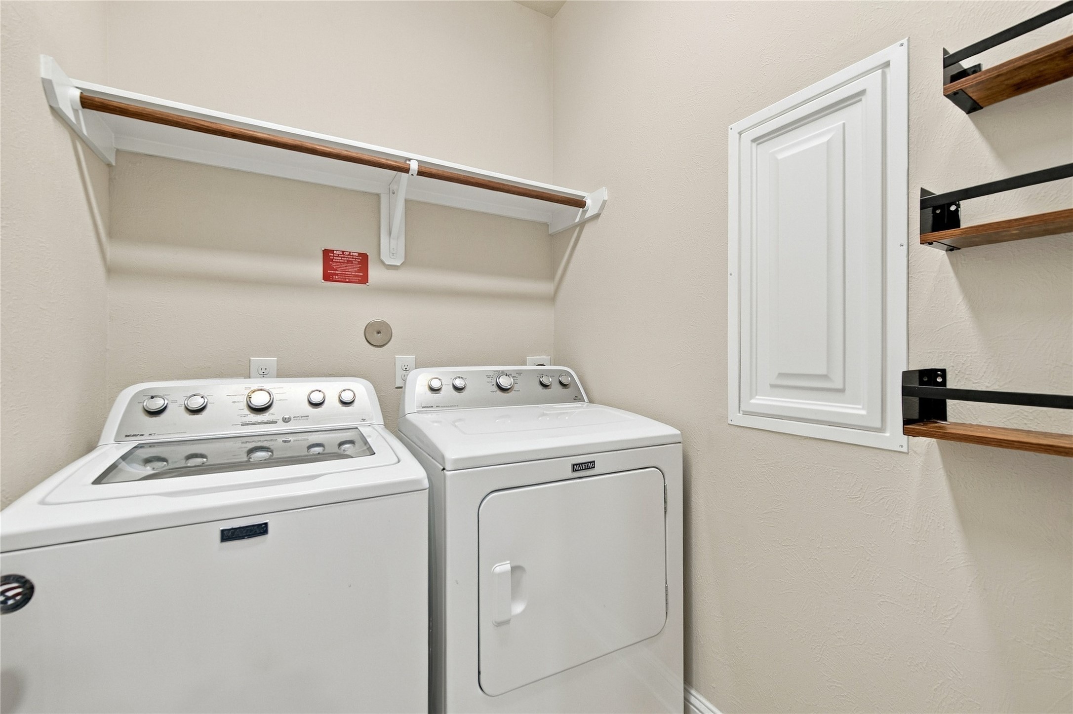 The washer and dryer will stay with the home!