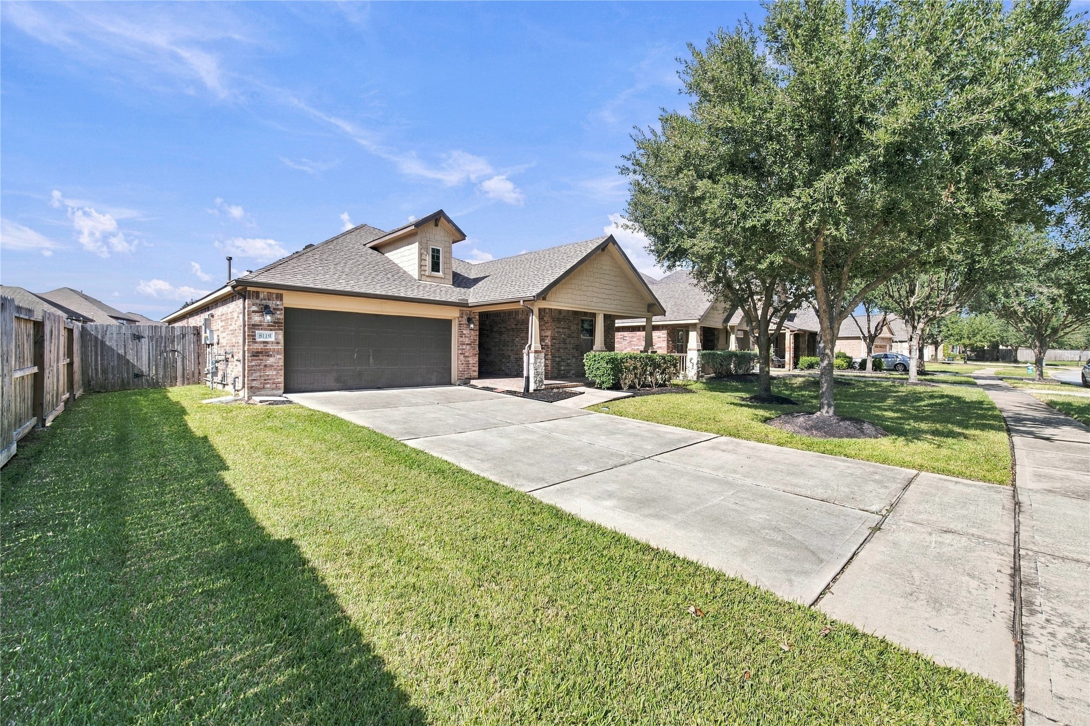 The home offers an attached two-car garage.