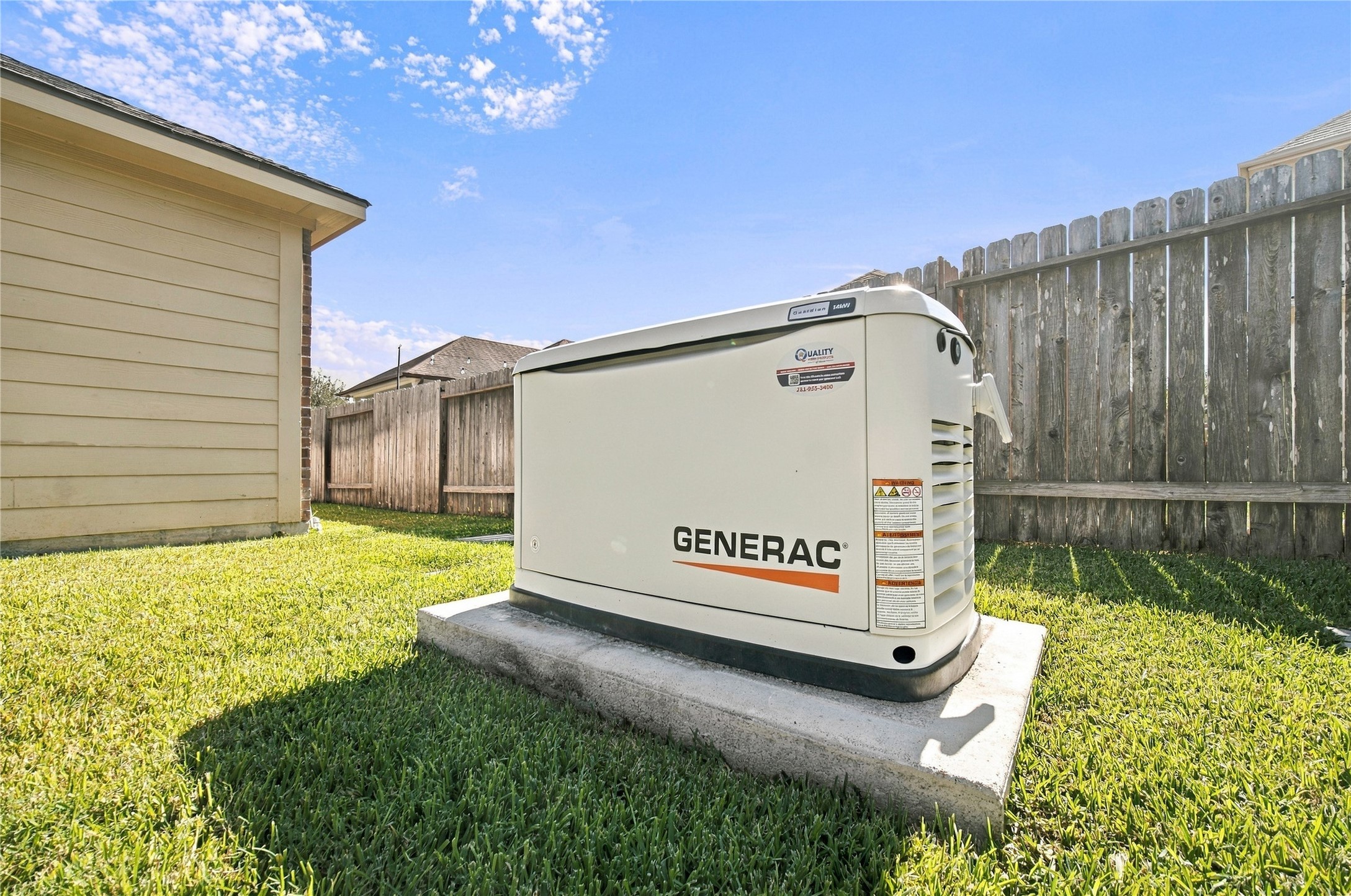 A GENERAC is included with the home!