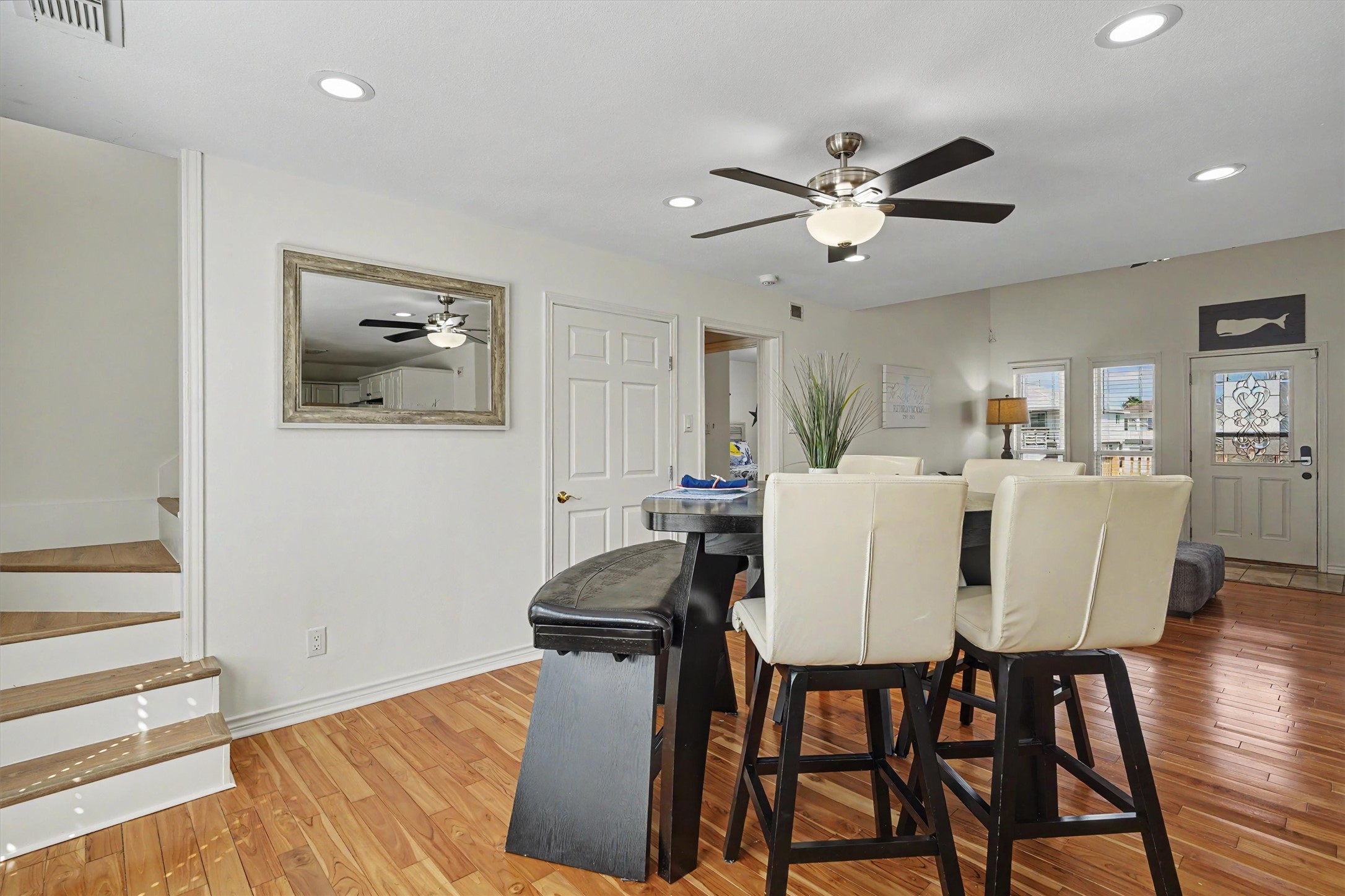 The dining room is large enough for those holiday meals