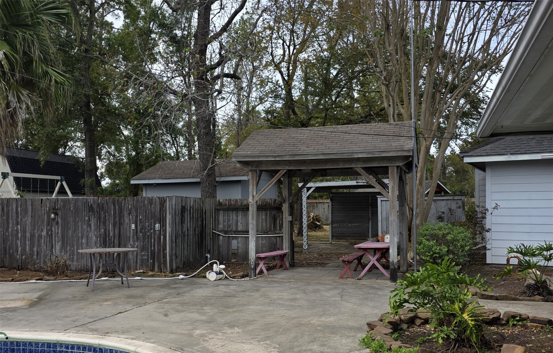 Covered BBQ area