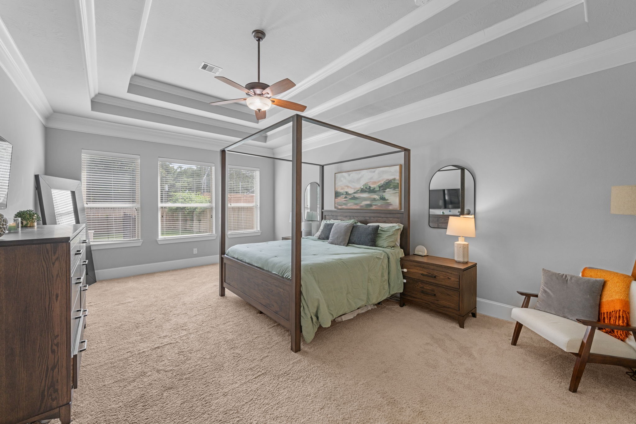 Spacious primary suite offering a peaceful retreat with room to unwind Spacious primary suite offering a peaceful retreat with room to unwind