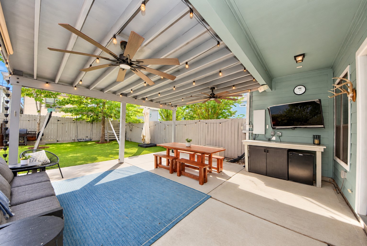 Spacious covered patio for all your parties!