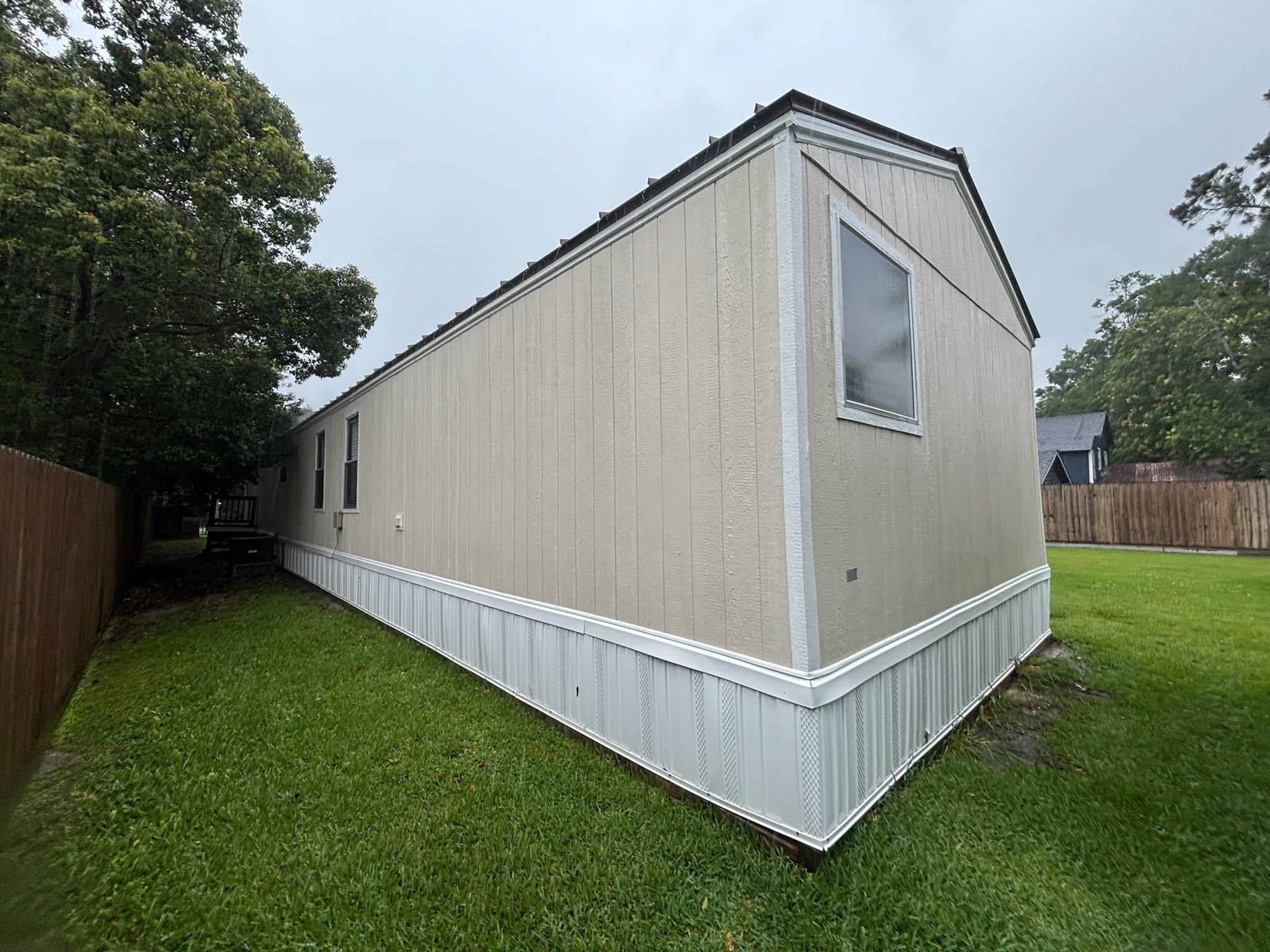 The current owner has maintained the home well.  Almost fully fenced, cold AC, no leaks, dents or damage.  Large yard and clean surroundings.  What else could you ask for in a manufactured home?