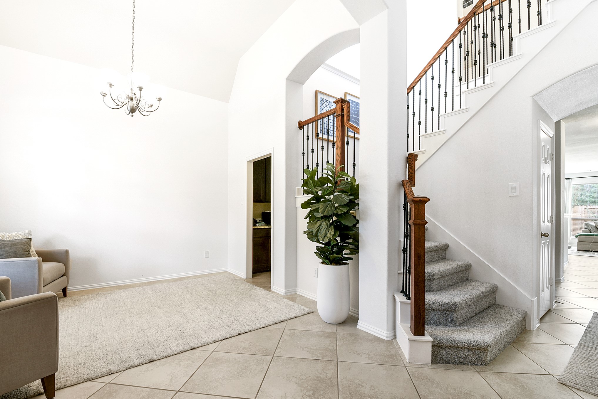 As you head upstairs, youll notice new carpeting throughout the staircase, as well as in the three bedrooms and game room. Almost the entire home has been freshly painted in a neutral white.