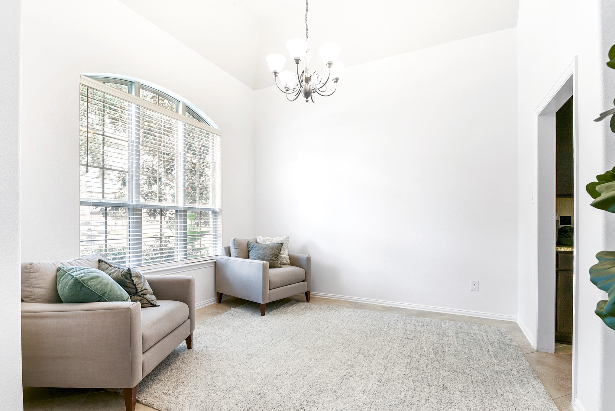 This versatile space on the main floor leads into the butlers pantry, which then connects to the kitchen.