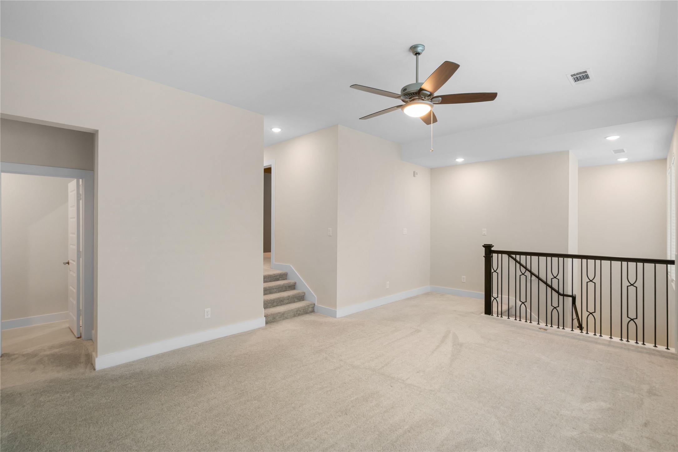 Secondary living space upstairs.