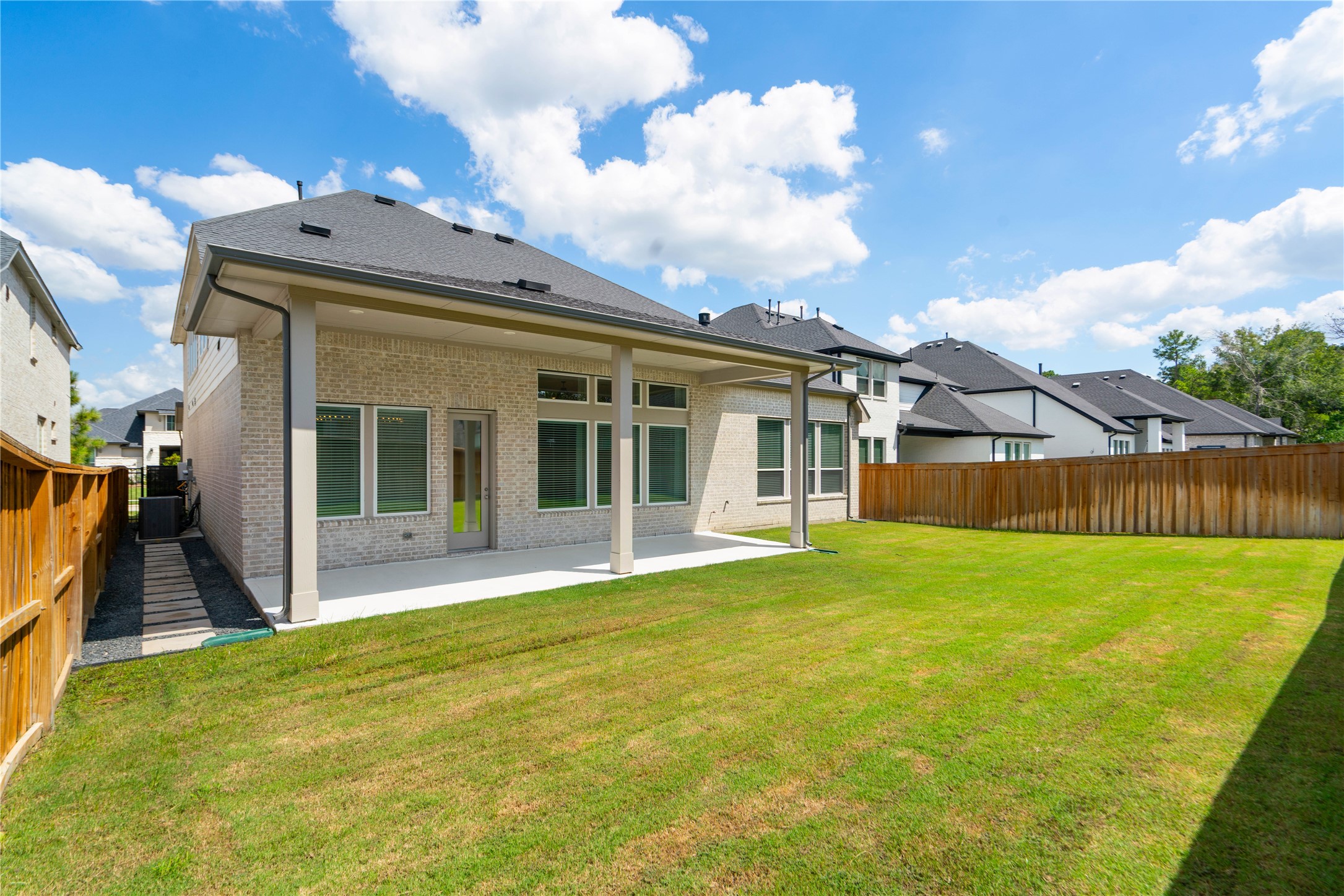 Spacious backyard