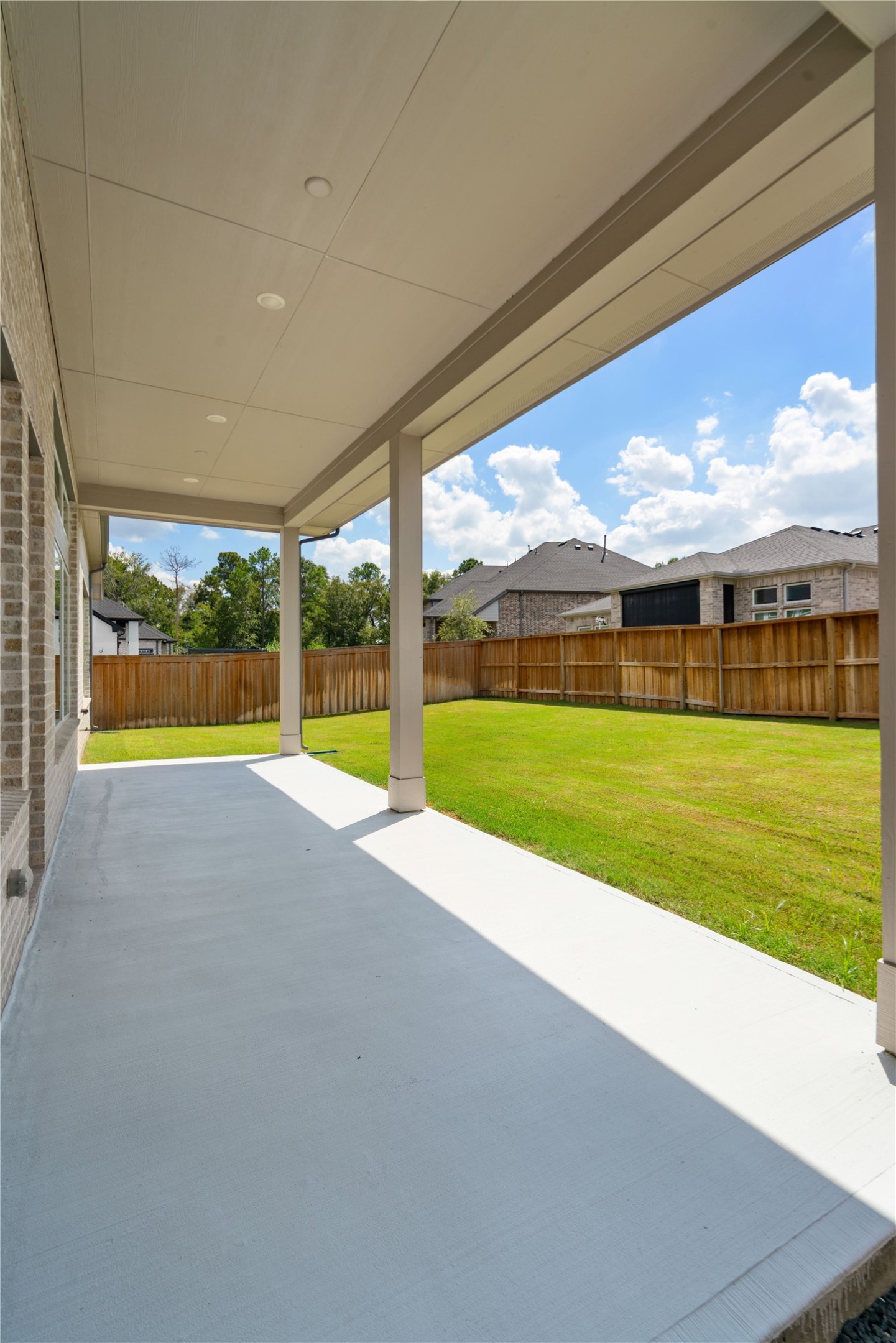 Covered back patio.