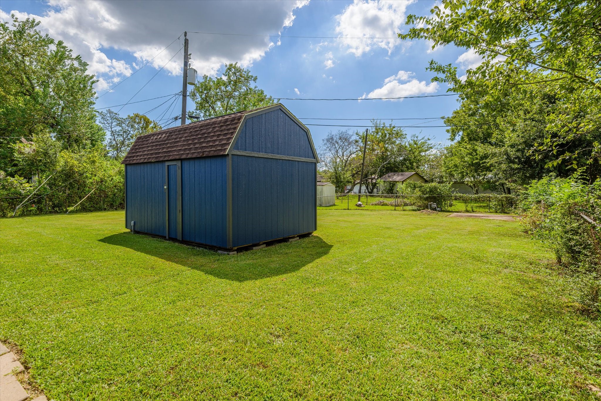 Large shed in back yard