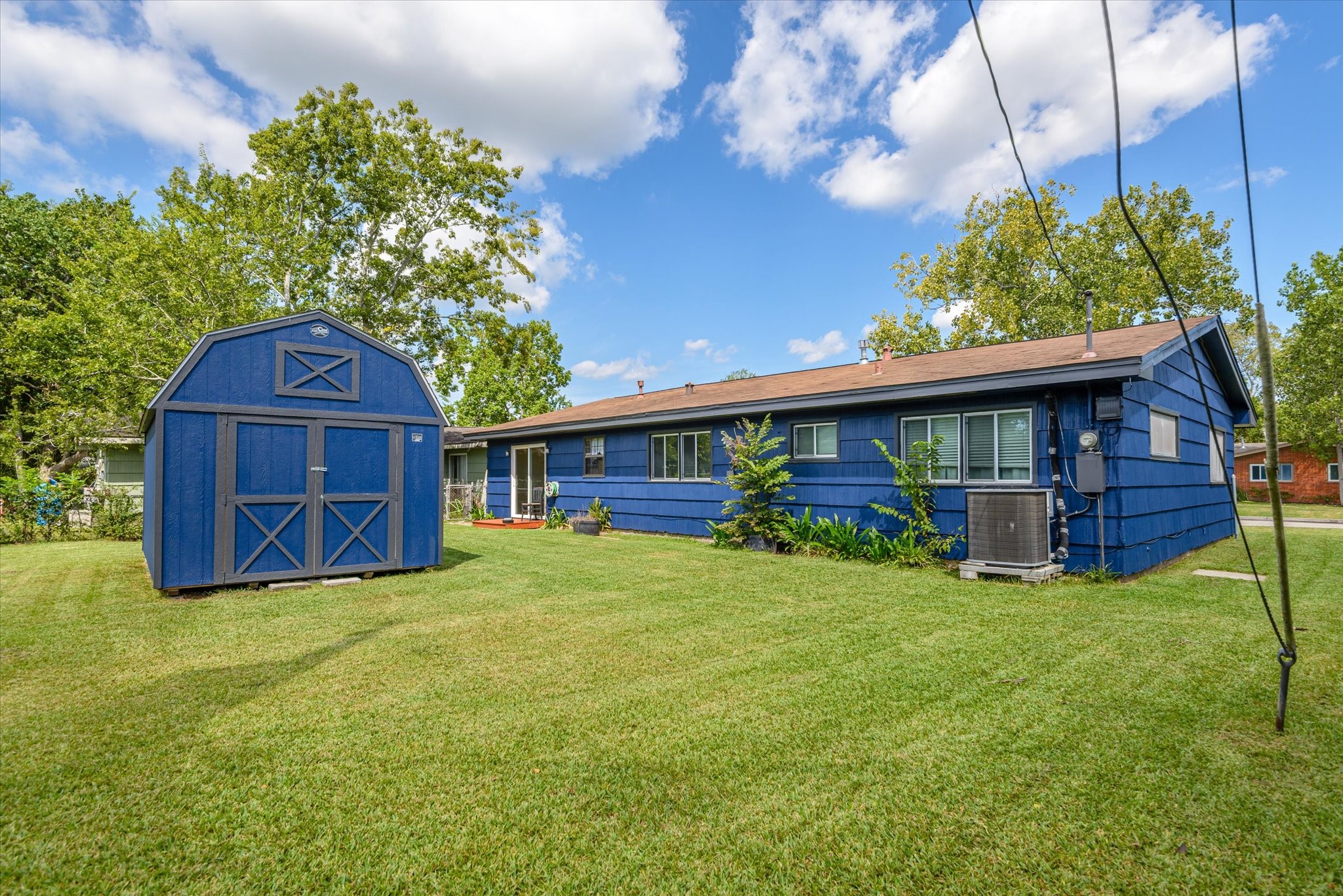 Large backyard