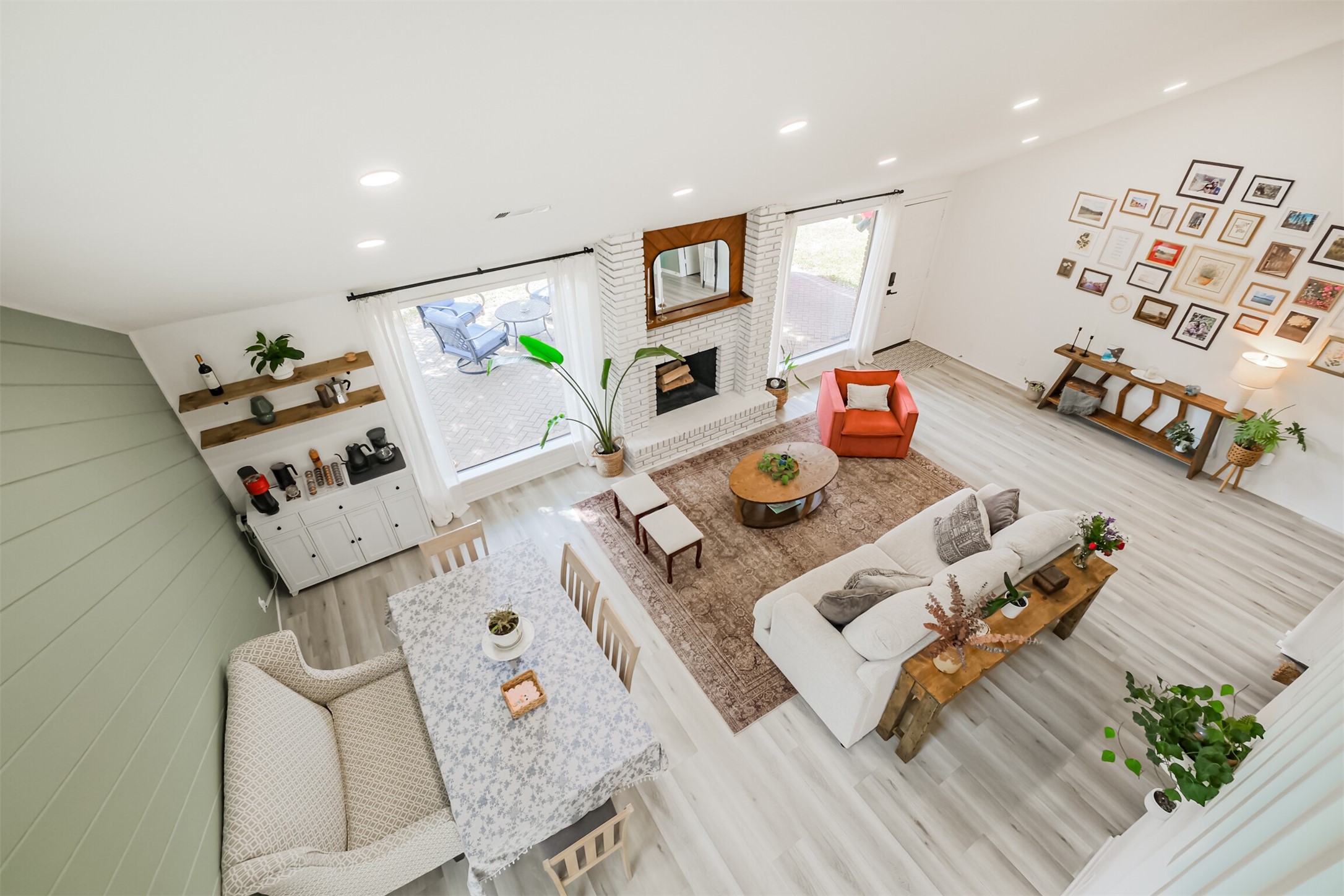 When you walk into this home you are greeted by laminate floors that flow throughout the first floor living spaces. As you can see from this photo the family room is very spacious.