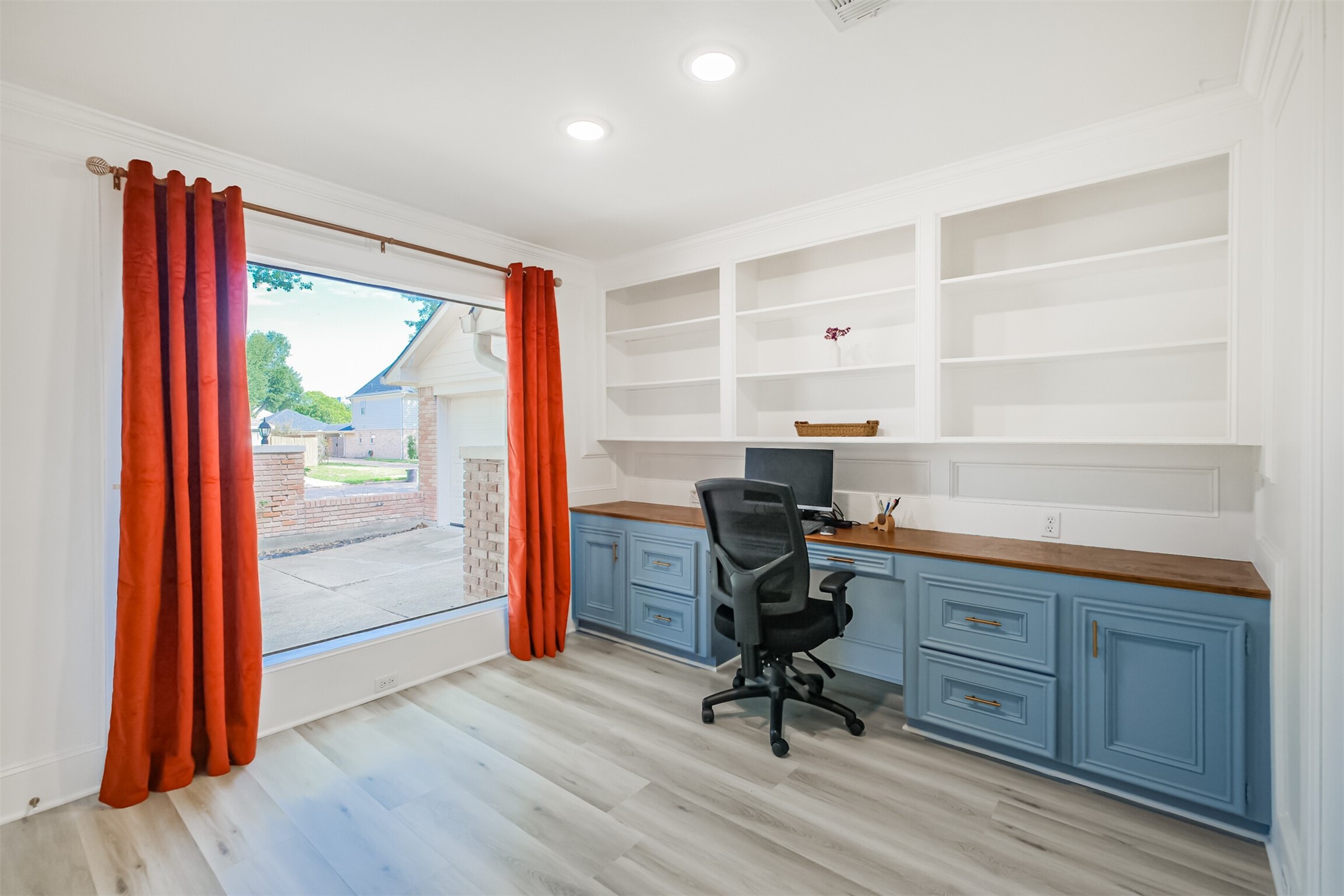 The third bedroom has built-ins and a huge walk in closet.