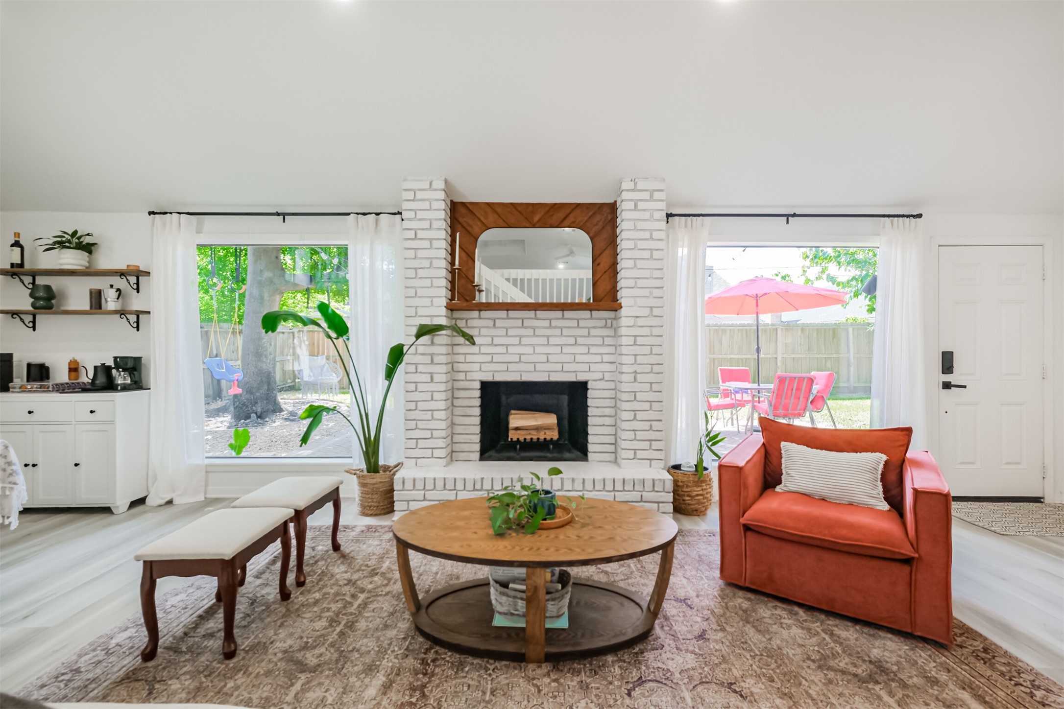 There is plenty of natural lighting throughout the living spaces!