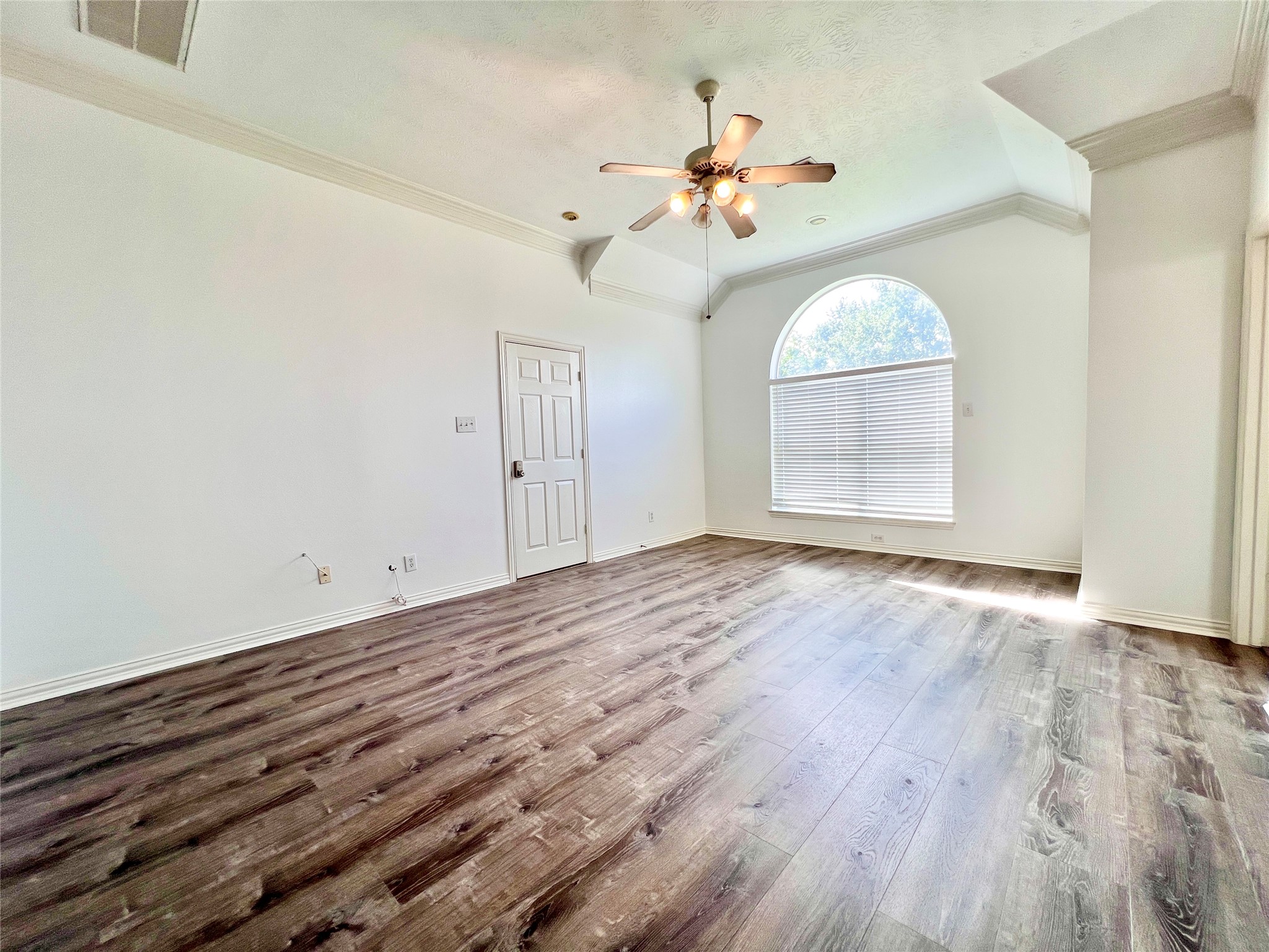 Primary bedroom is very spacious and it has an extended lounge area