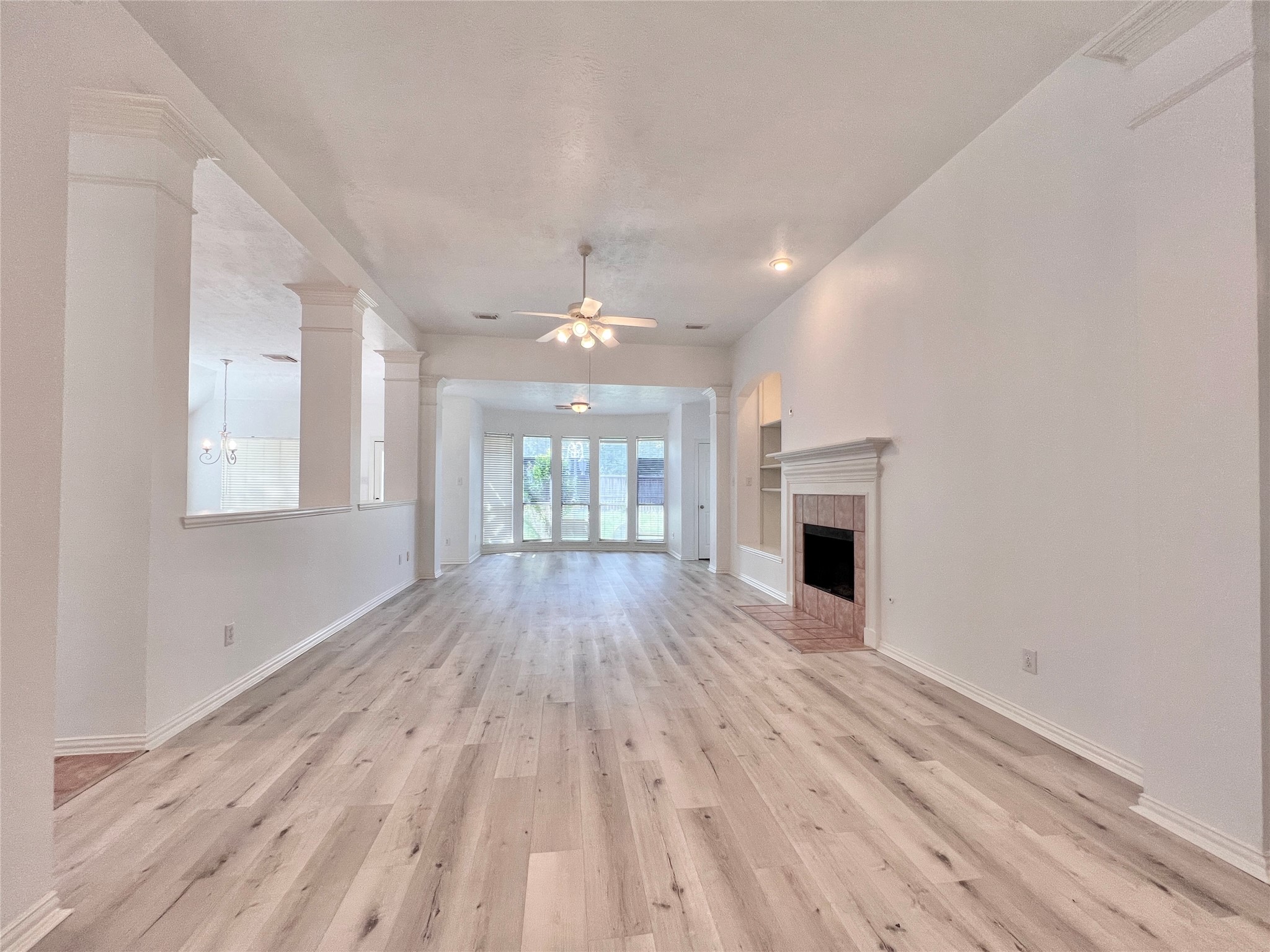 light and bright view of the home from Foyer area