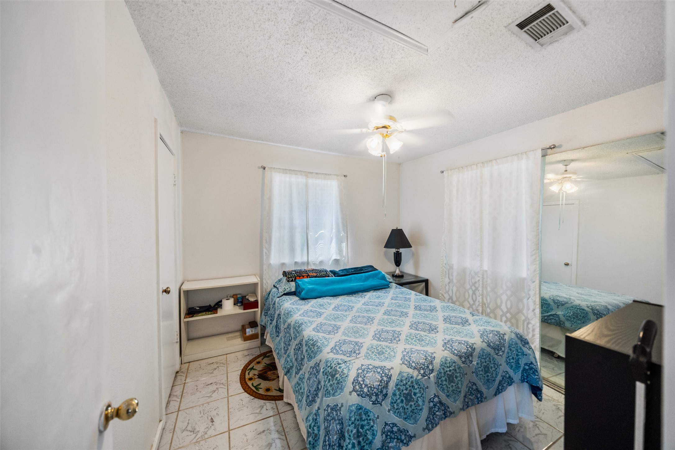 Bedroom one with closet