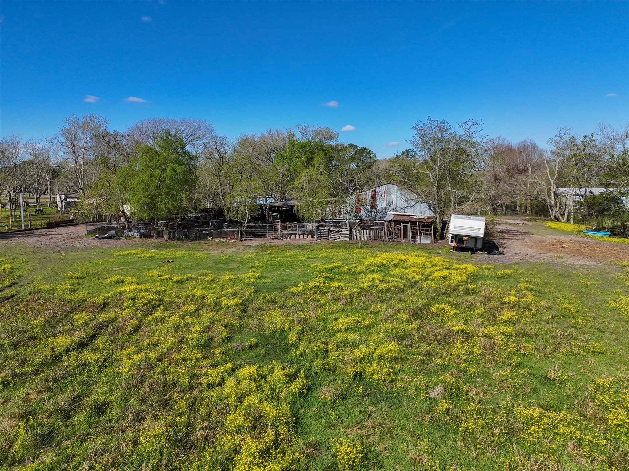 View from back of barn
