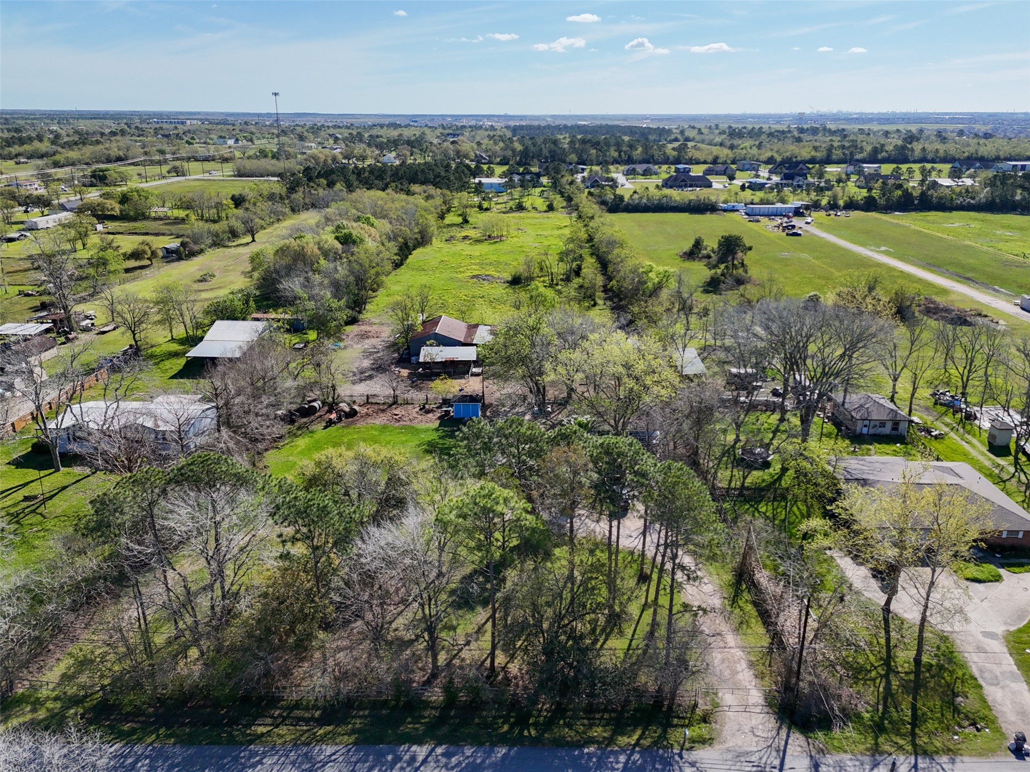 Aerial view from front of property