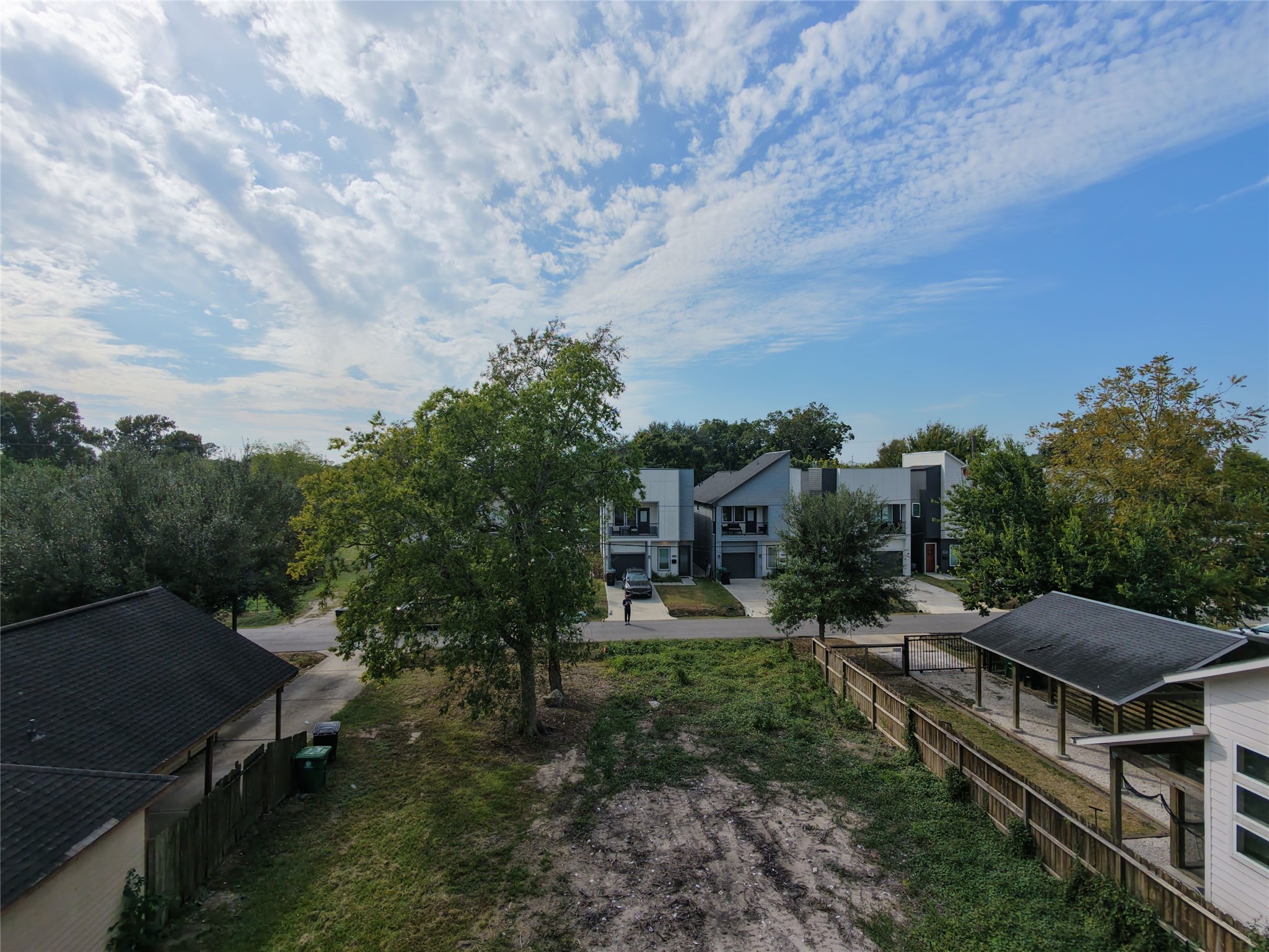 Aerial view of lot