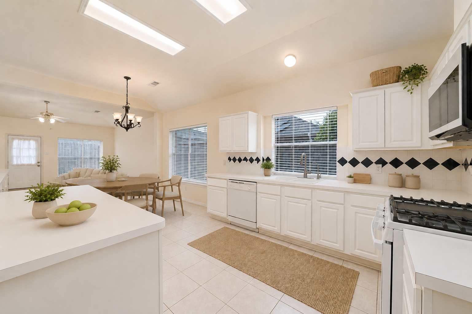 Virtually staged kitchen