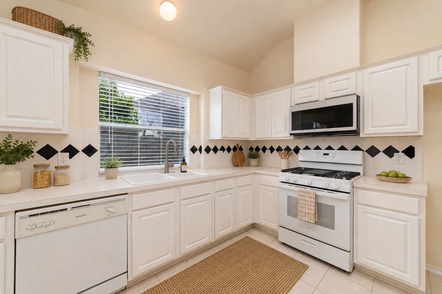 Virtually staged kitchen