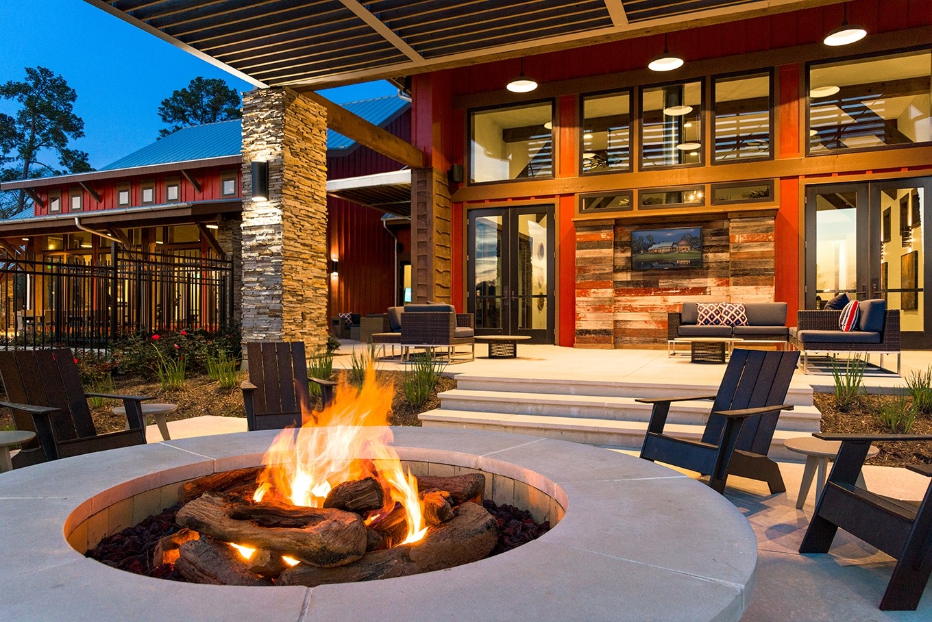 Enjoy the firepit and visit with your new neighbors!