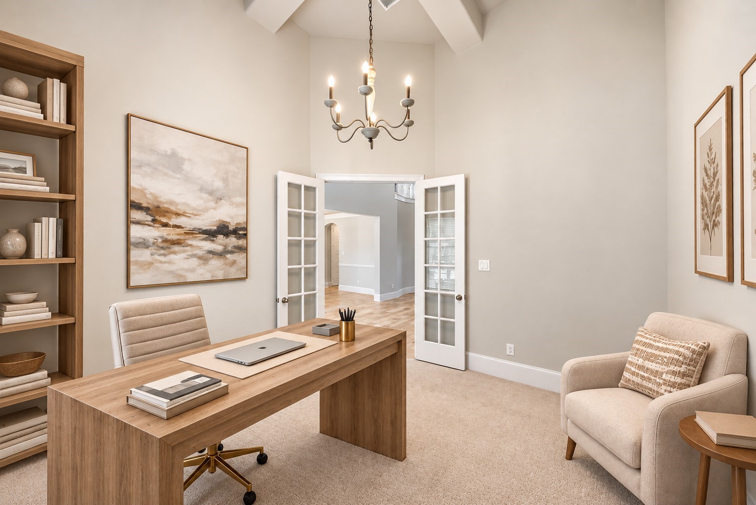 The study or home office is just off the entry.