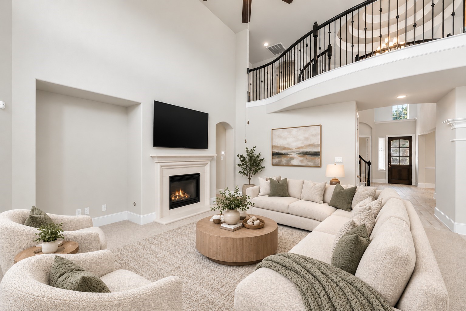 The current owners selected a neutral color palette that gives this home a very elegant feeling.
