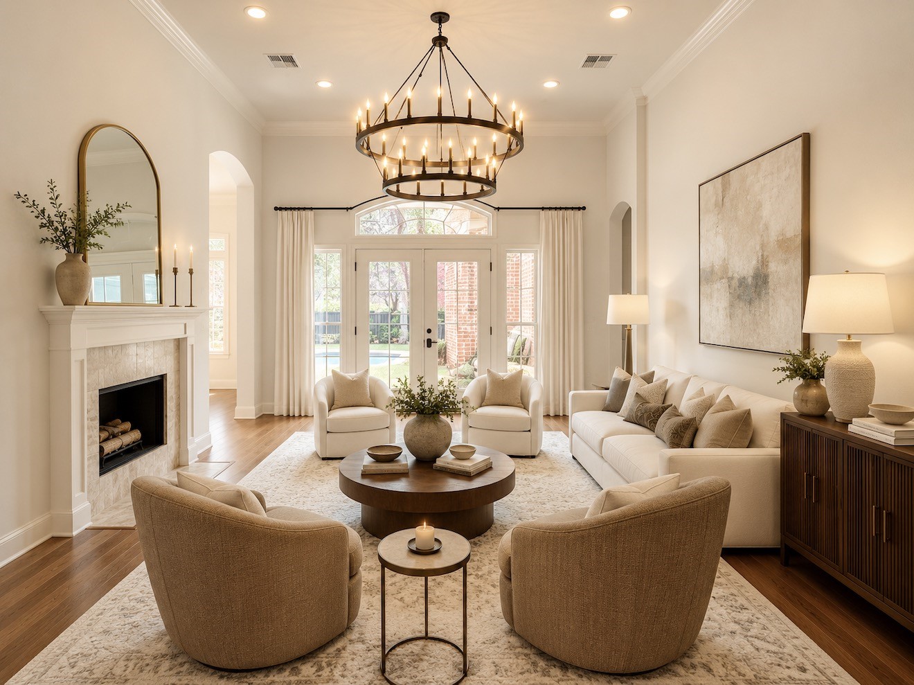 AI of the living room furnished