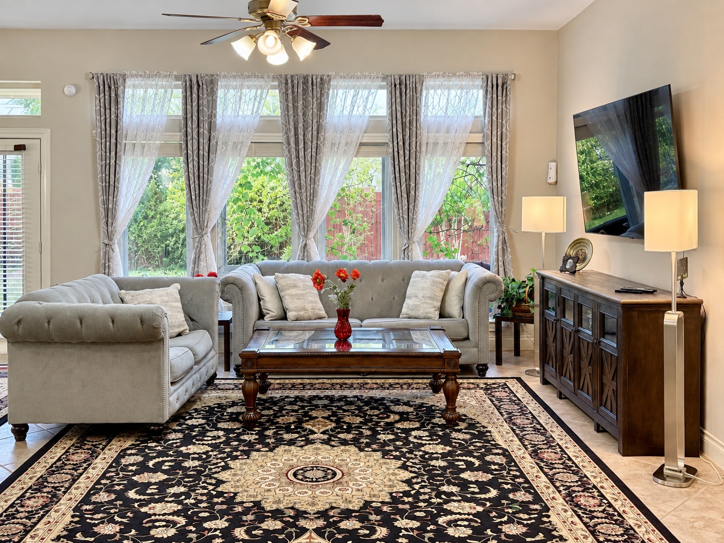 Living Room open to Kitchen and breakfast