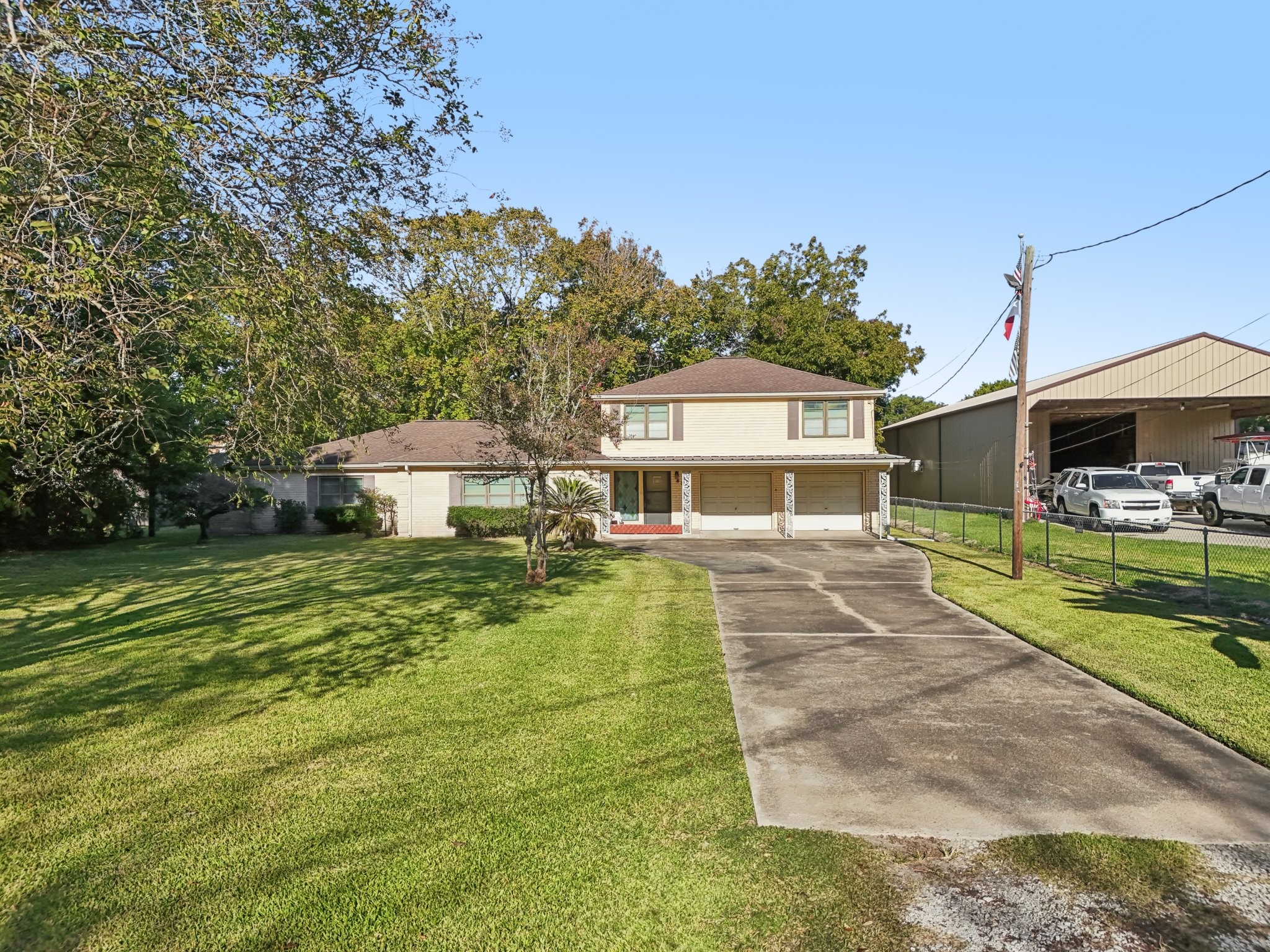 This home sits on 8 lots or .57 acres. Plenty of room to roam!