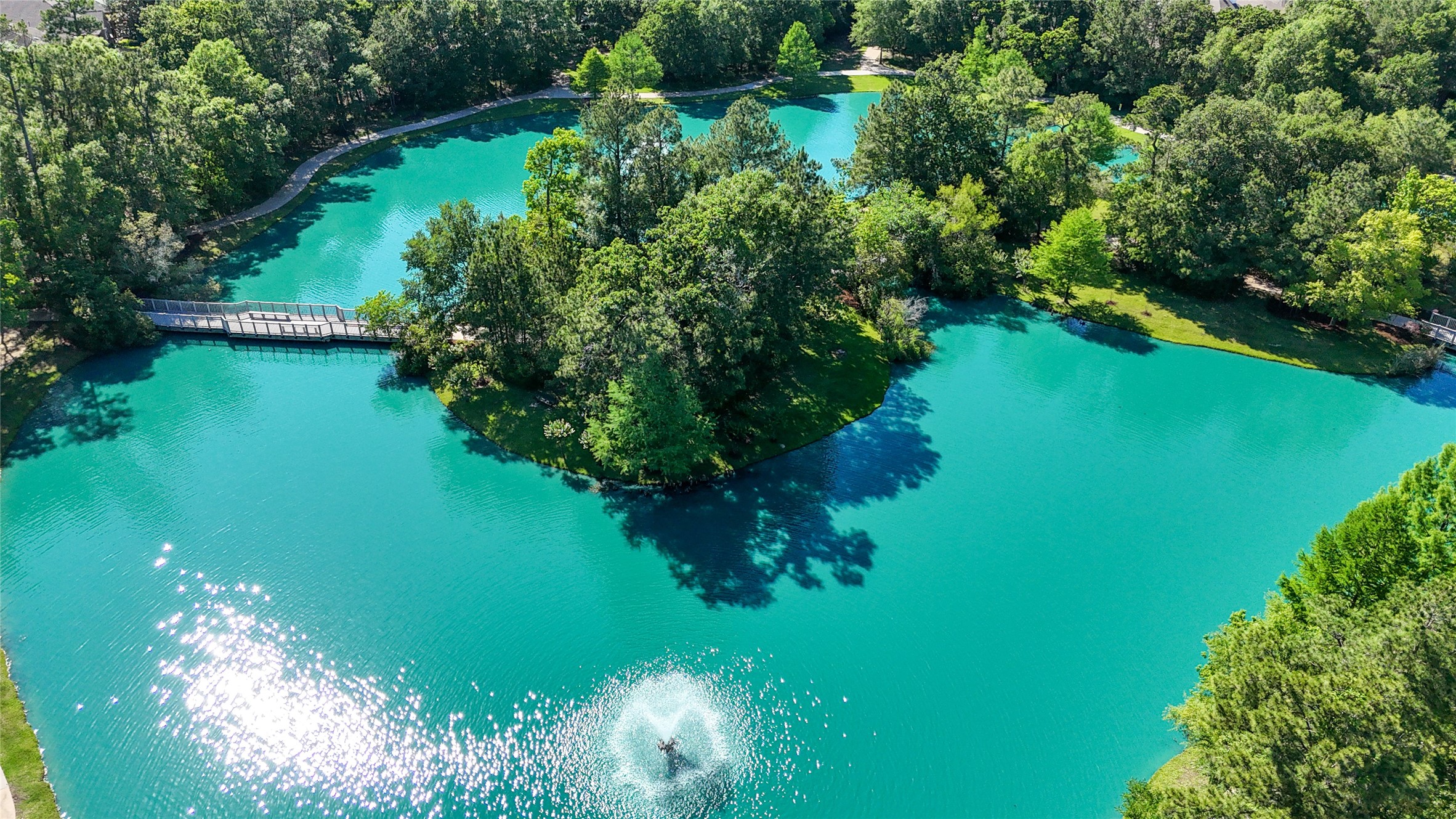 Beautiful lake with trails all around