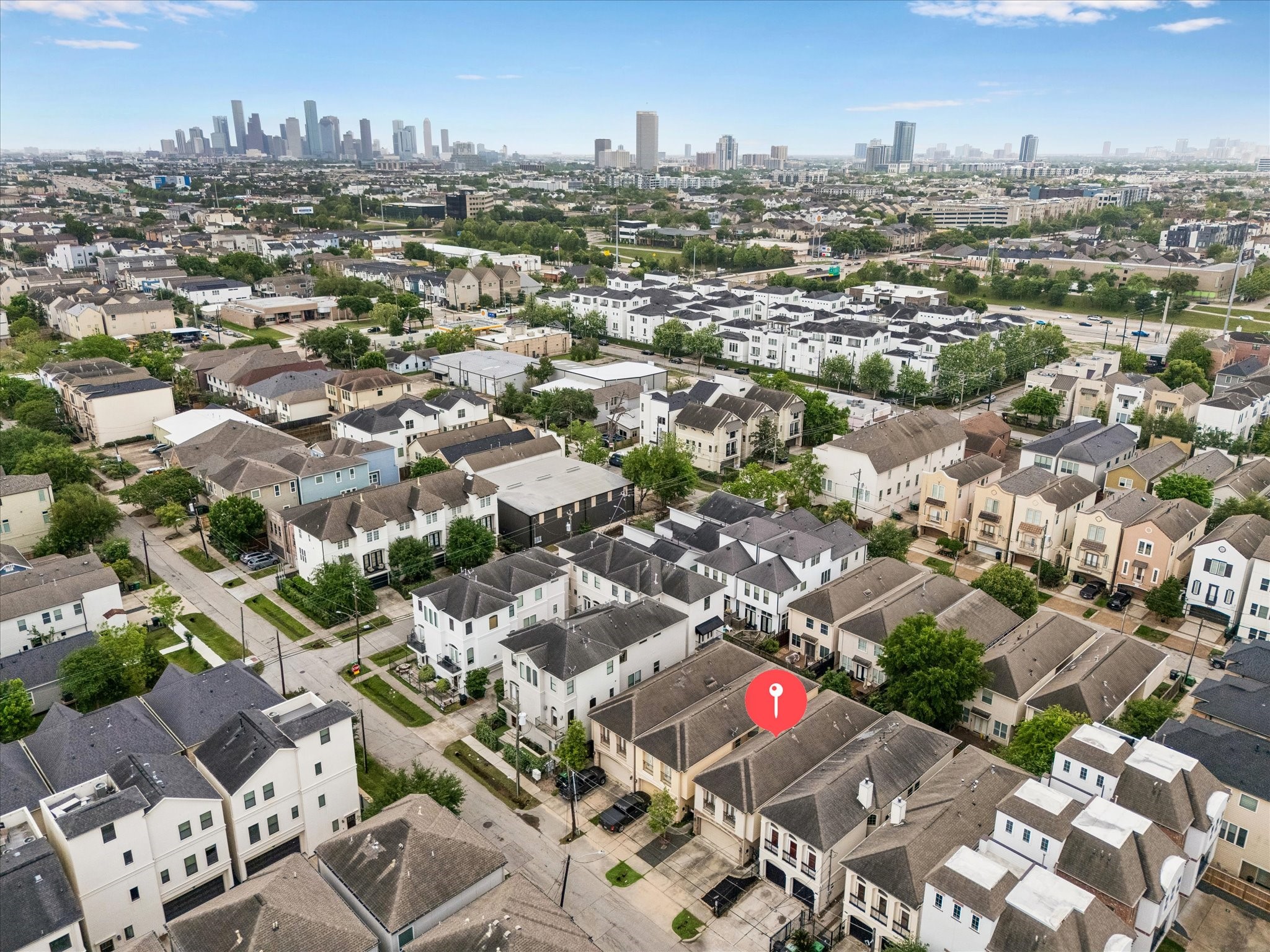 Elevated community view featuring the homes central location and nearby amenities.