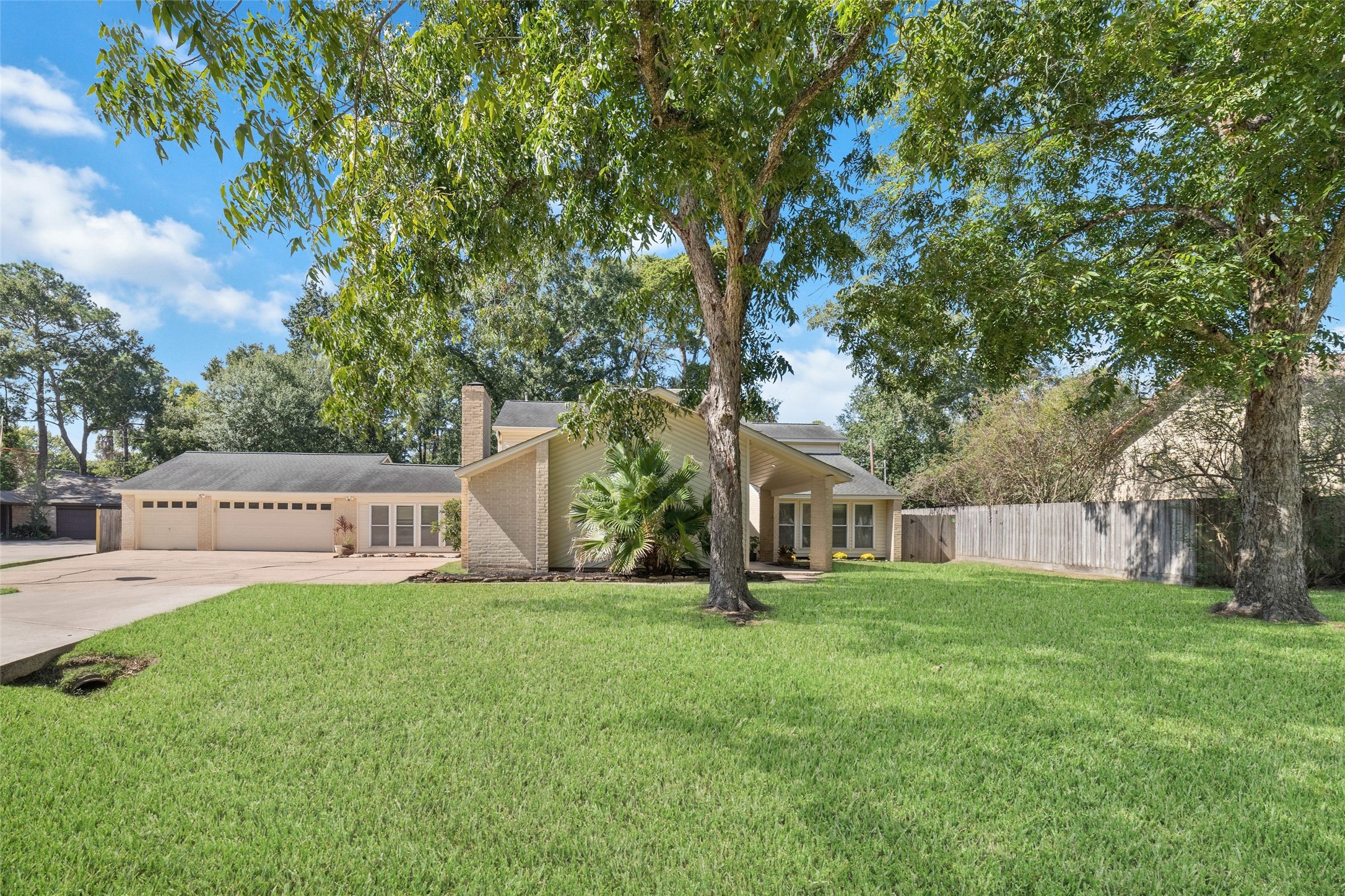 Welcome home! Nestled on a + acre cul-de-sac lot in Cypress, this beautifully maintained home features distinctive architectural details, an expansive front lawn framed by mature shade trees, and an oversized 30' x 30' three-car garage.