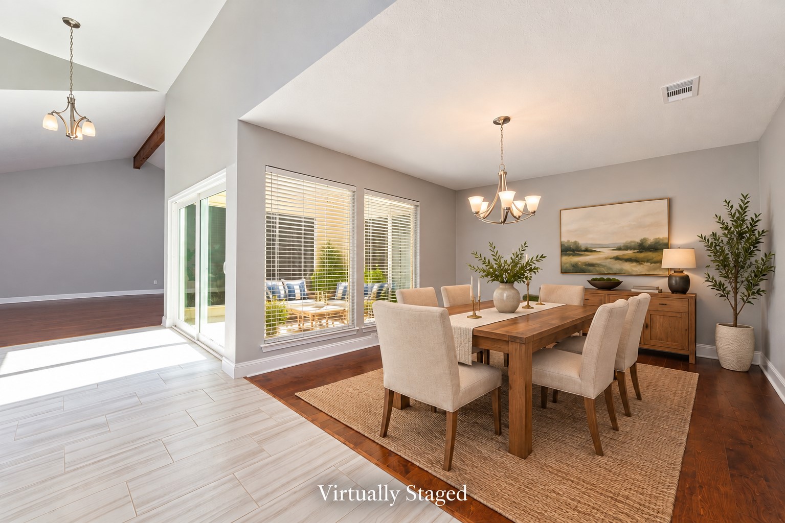 Imagine holiday dinners, special celebrations, and memorable evenings gathered around the table. With rich wood floors, abundant natural light, and beautiful views of the private courtyard, this inviting Dining Room offers the perfect setting for making memories that last a lifetime.