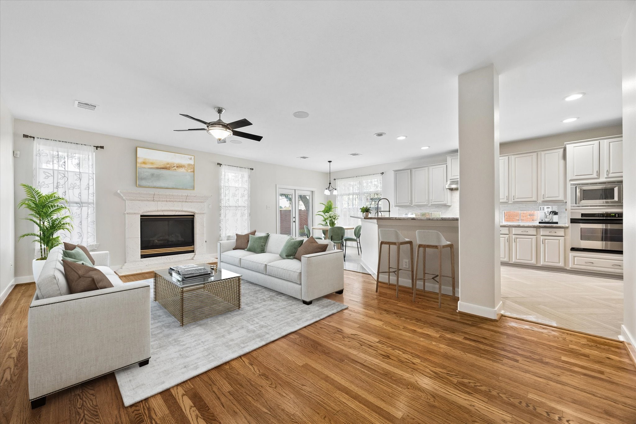 The Living Room Virtually Staged.